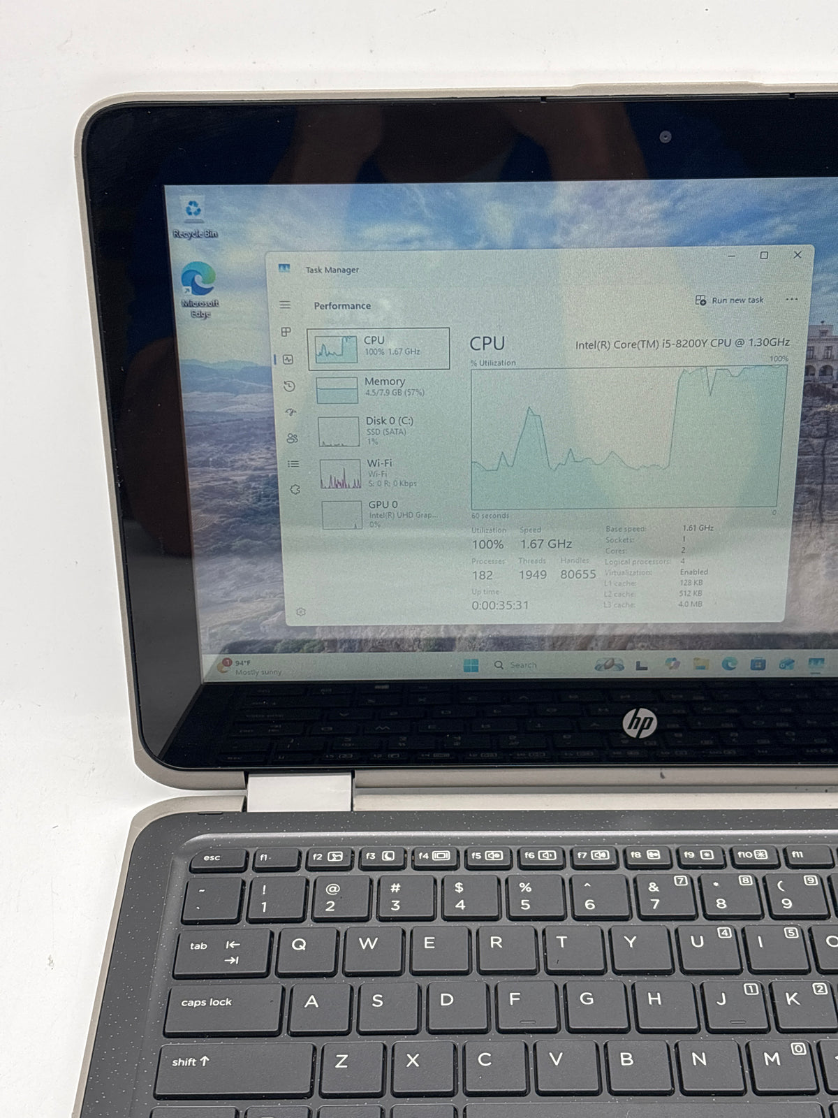 HP ProBook x360 11 G4 EE 11" i5-8200Y 8GB RAM 128GB SSD Gray - Loose Hinge