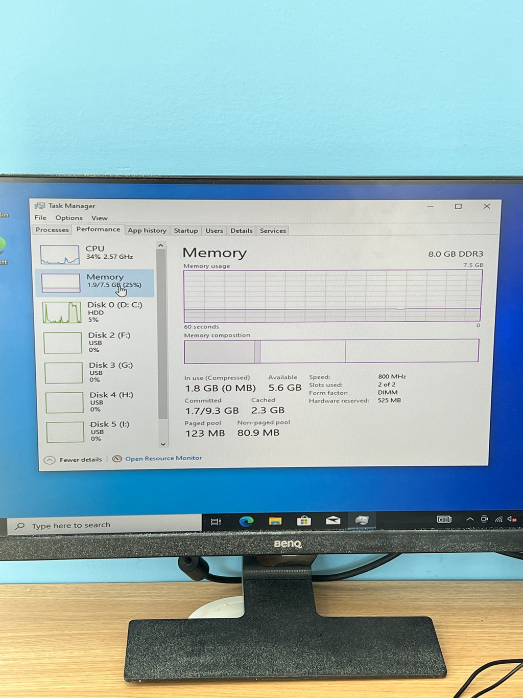 HP Pavilion P7-1234 AMD A6-3650 8GB RAM 1TB HDD - Used
