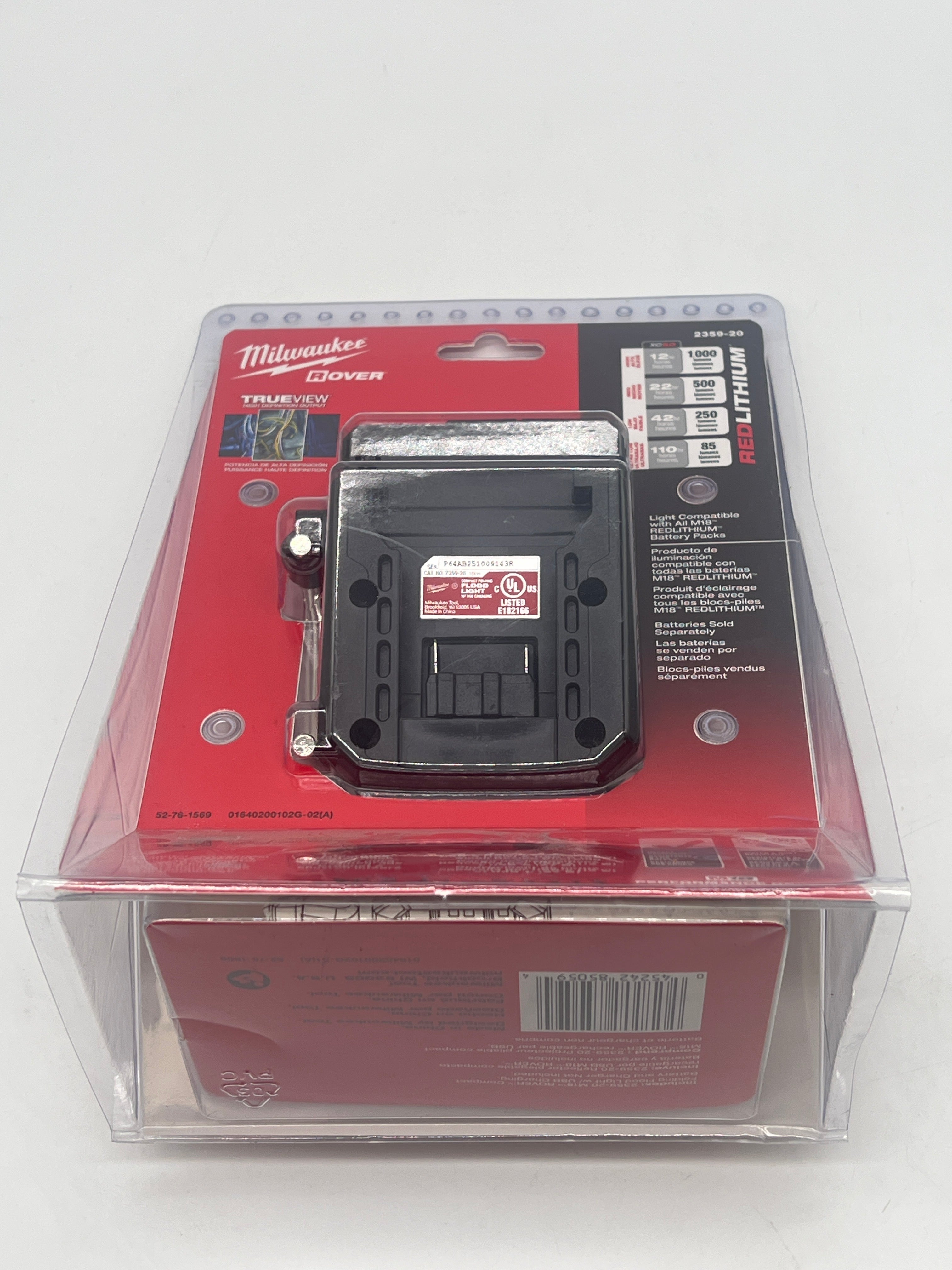 Milwaukee M18 Rover Compact Folding Flood Light 1000 Lumens Red New