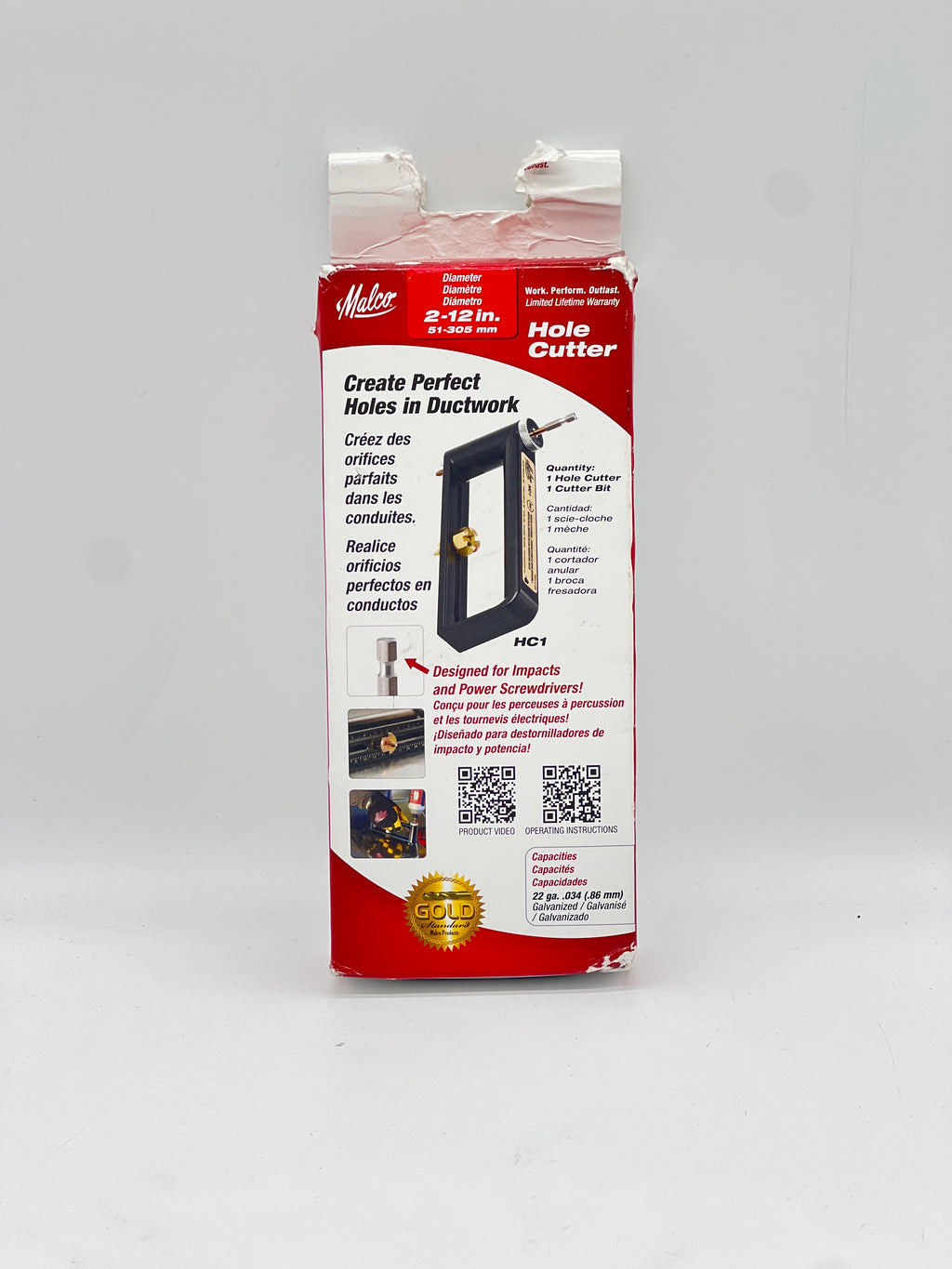 Malco HC1 Hole Cutter Black Steel 1.5 Inch New Open Box