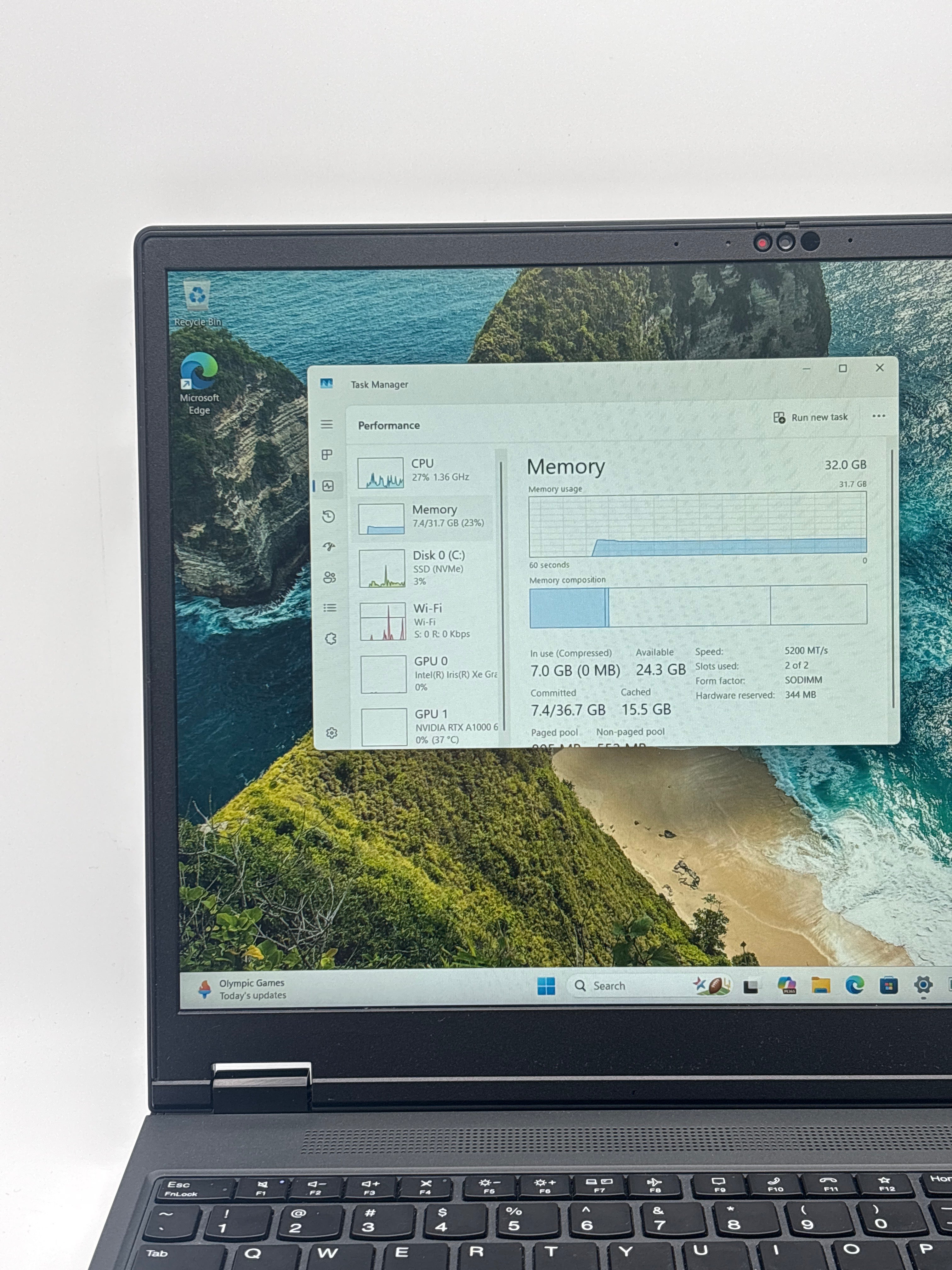 Lenovo ThinkPad P16v Gen 1 i7-13800H 32 GB RAM 512GB SSD RTX A1000 - For Parts (Read DESC)
