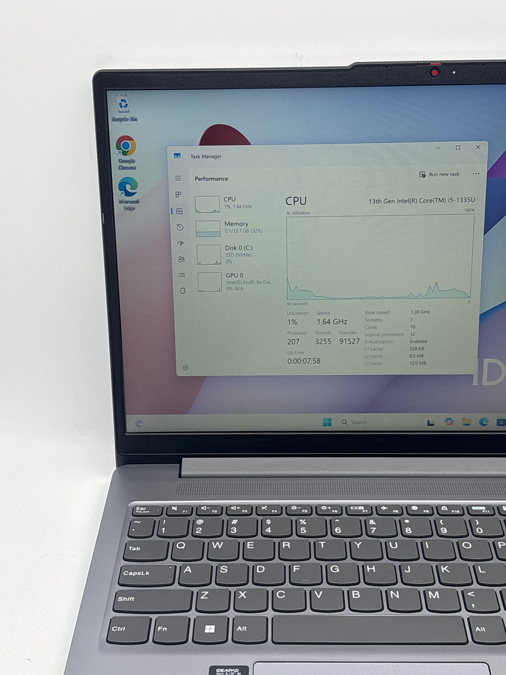 Lenovo IdeaPad Slim 3 15IRU8 15" Intel Core i5-1335U 16GB RAM 256GB SSD Gray - Used