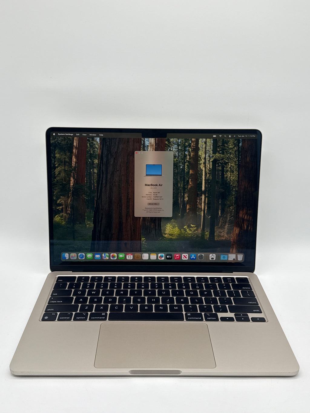 Apple MacBook Air 13" M2 A2681 16GB RAM 256GB SSD