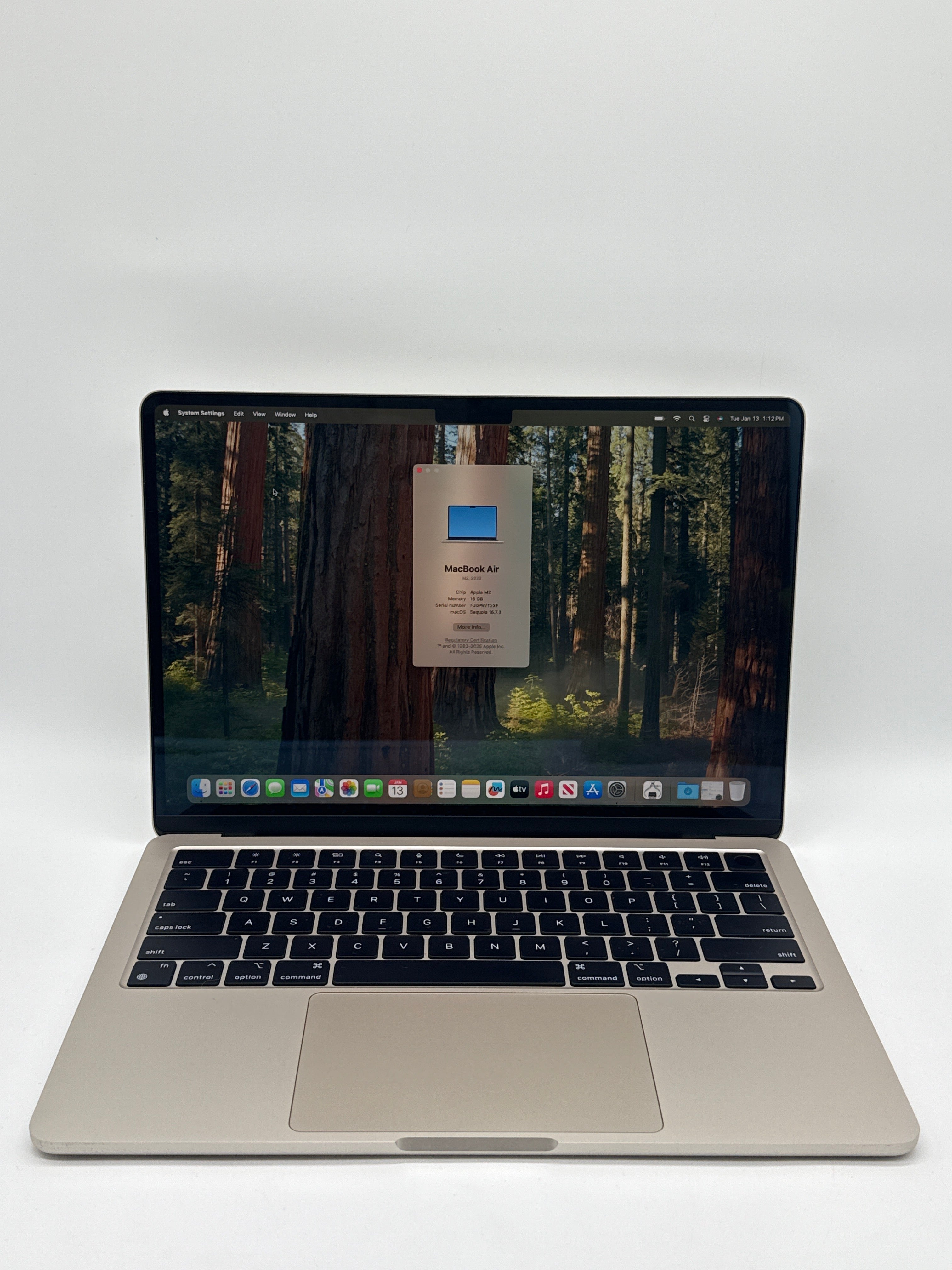 Apple MacBook Air 13" M2 A2681 16GB RAM 256GB SSD
