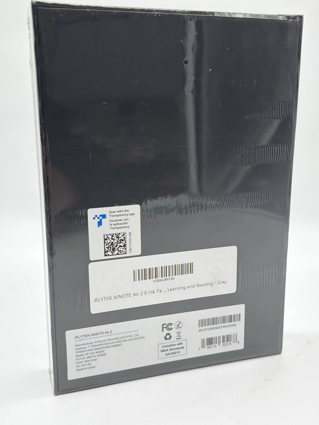 iFLYTEK Ainote Air 2 8.2" Digital Diary E Ink Tablet Black New In Box
