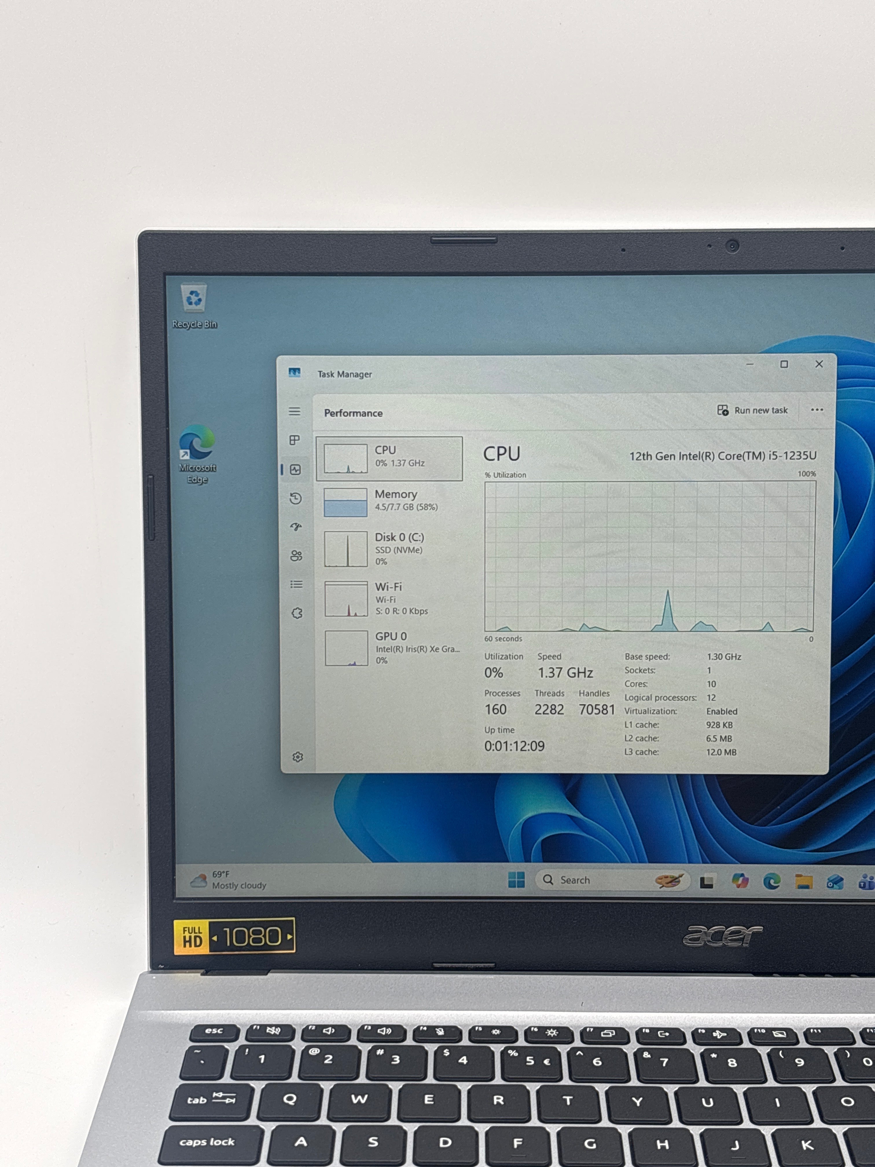 Acer Aspire 3 N22C6 i5-1235U 8GB RAM 256GB SSD - Used