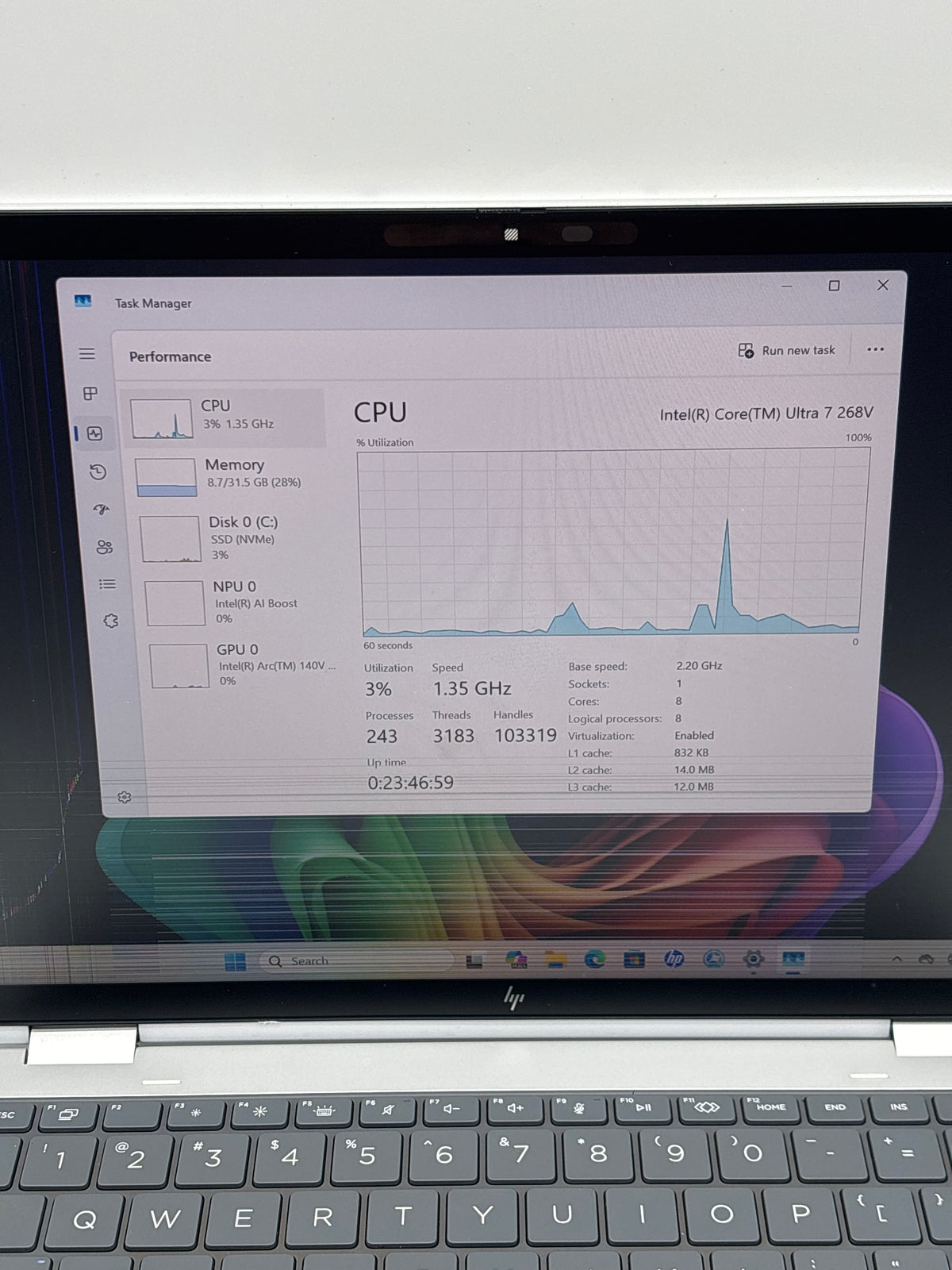 HP Elitebook X Flip G1i 14" Ultra 7 268V 32GB RAM 1TB SSD Silver - Bad Display