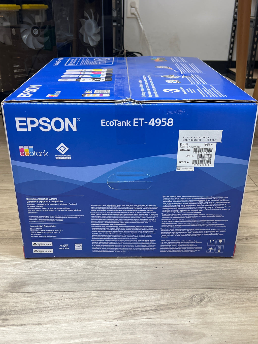 Epson EcoTank ET-4958 All-In-One Wireless Inkjet Printer - New in Box