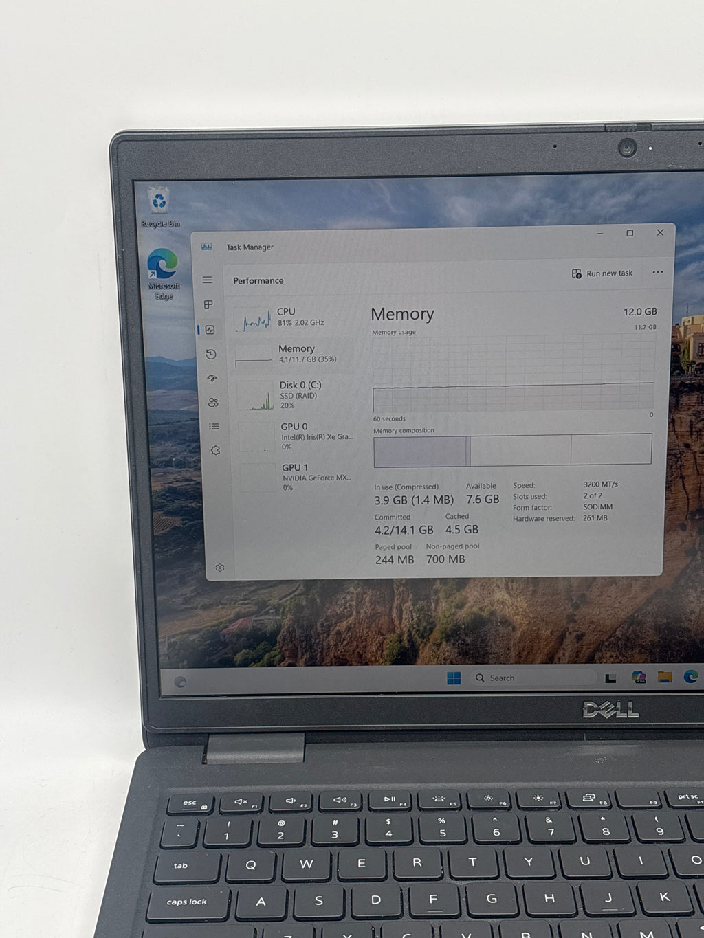 Dell Latitude 3520 15.6" i5-1135G7 12GB RAM 256GB SSD - Remotely Managed