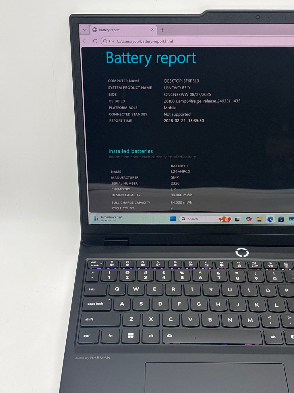 Lenovo Legion 5 15IRX10 i9-14900HX 32 GB RAM 1 TB SSD RTX 5070
