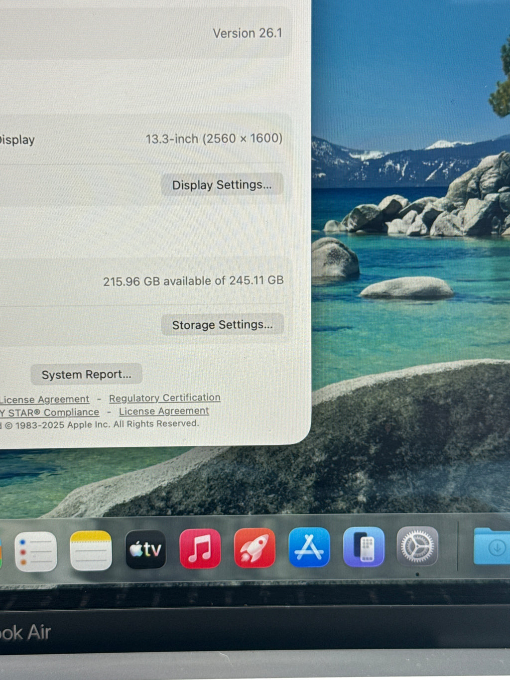 Apple MacBook Air 13" M1 A2337 8GB RAM 256GB SSD - Used