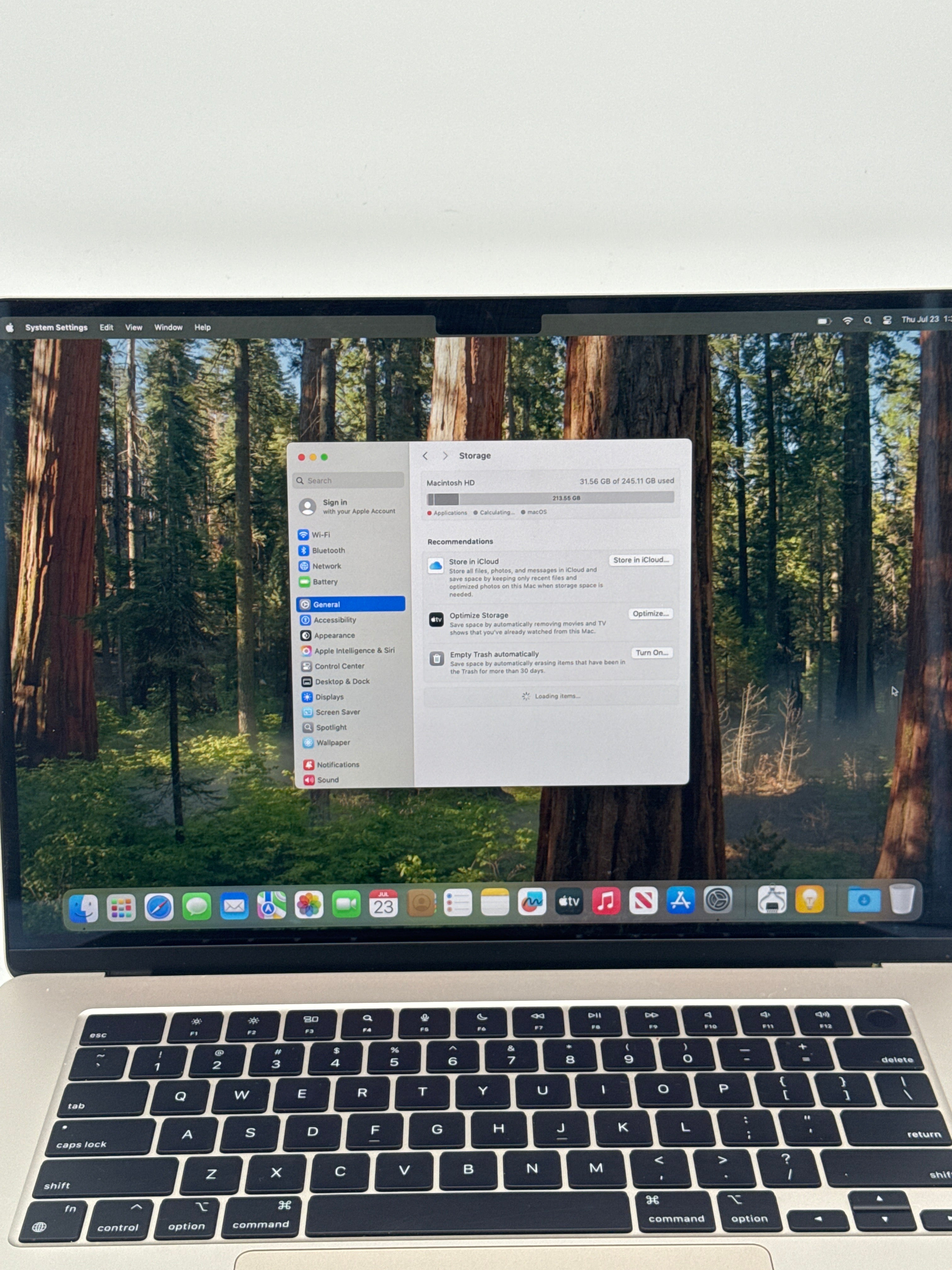 Apple MacBook Air 15" M3 A3114 8GB RAM 256GB SSD Starlight - Used