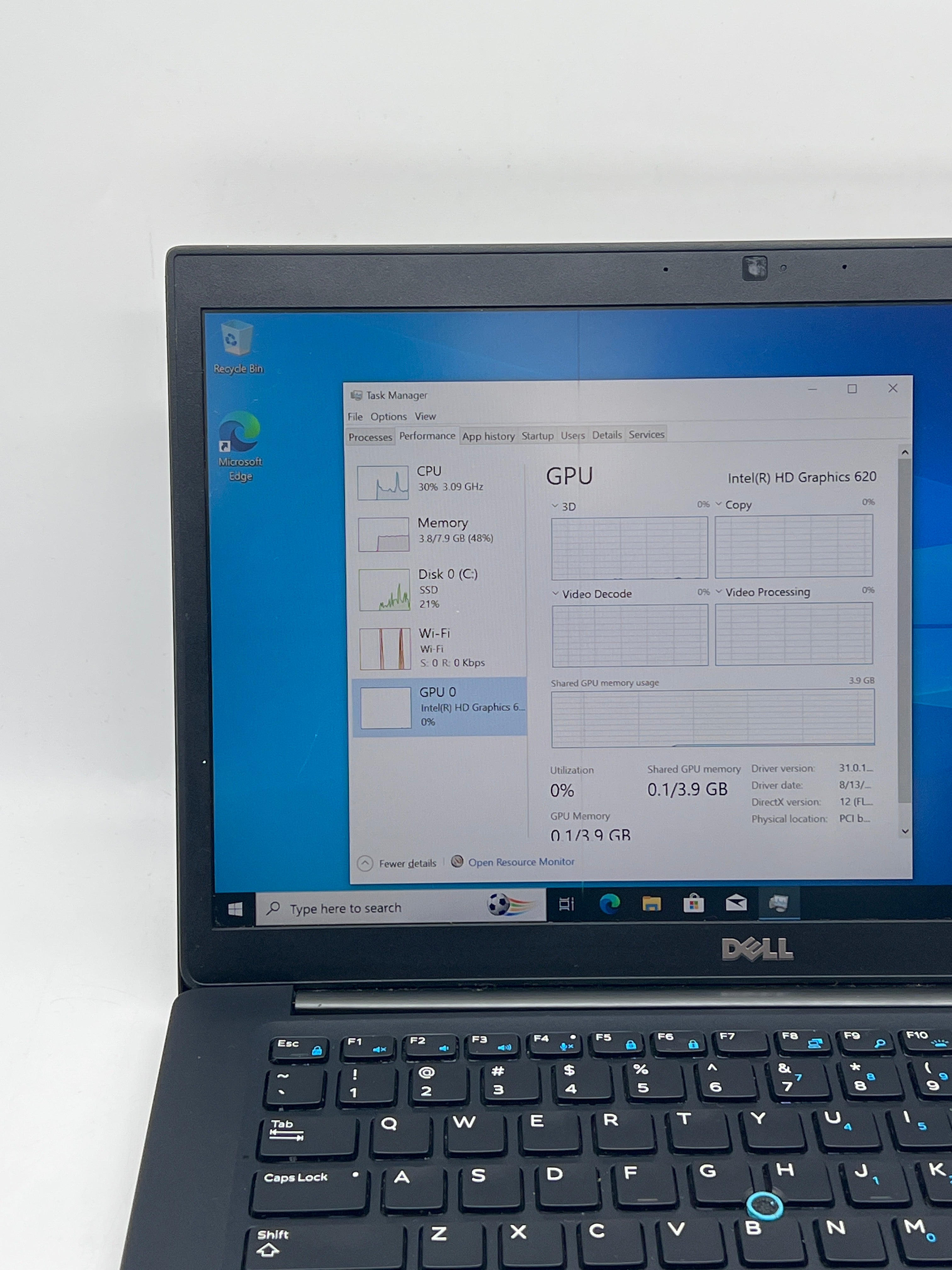 Dell Latitude 7480 14" Core i5-7200U 8GB RAM 256GB SSD - For Parts