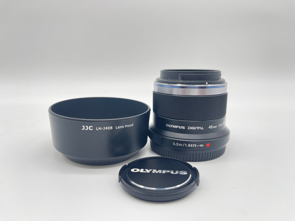 Olympus Digital 45mm f/1.8 MSC Standard Camera Lens Micro Four Thirds Used Black