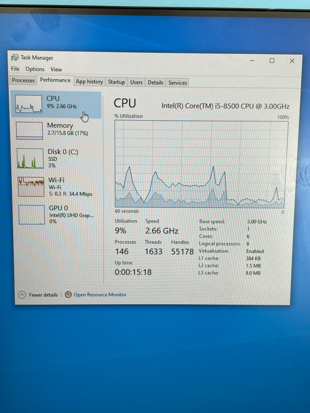 Lenovo ThinkCentre M920s i5-8500 16GB RAM 256GB SSD Black Used