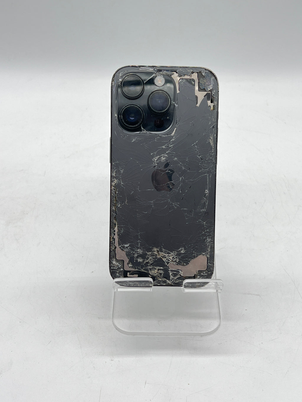Apple iPhone 14 Pro 128 GB ATT Black - For Parts (Cracked back and LCD)