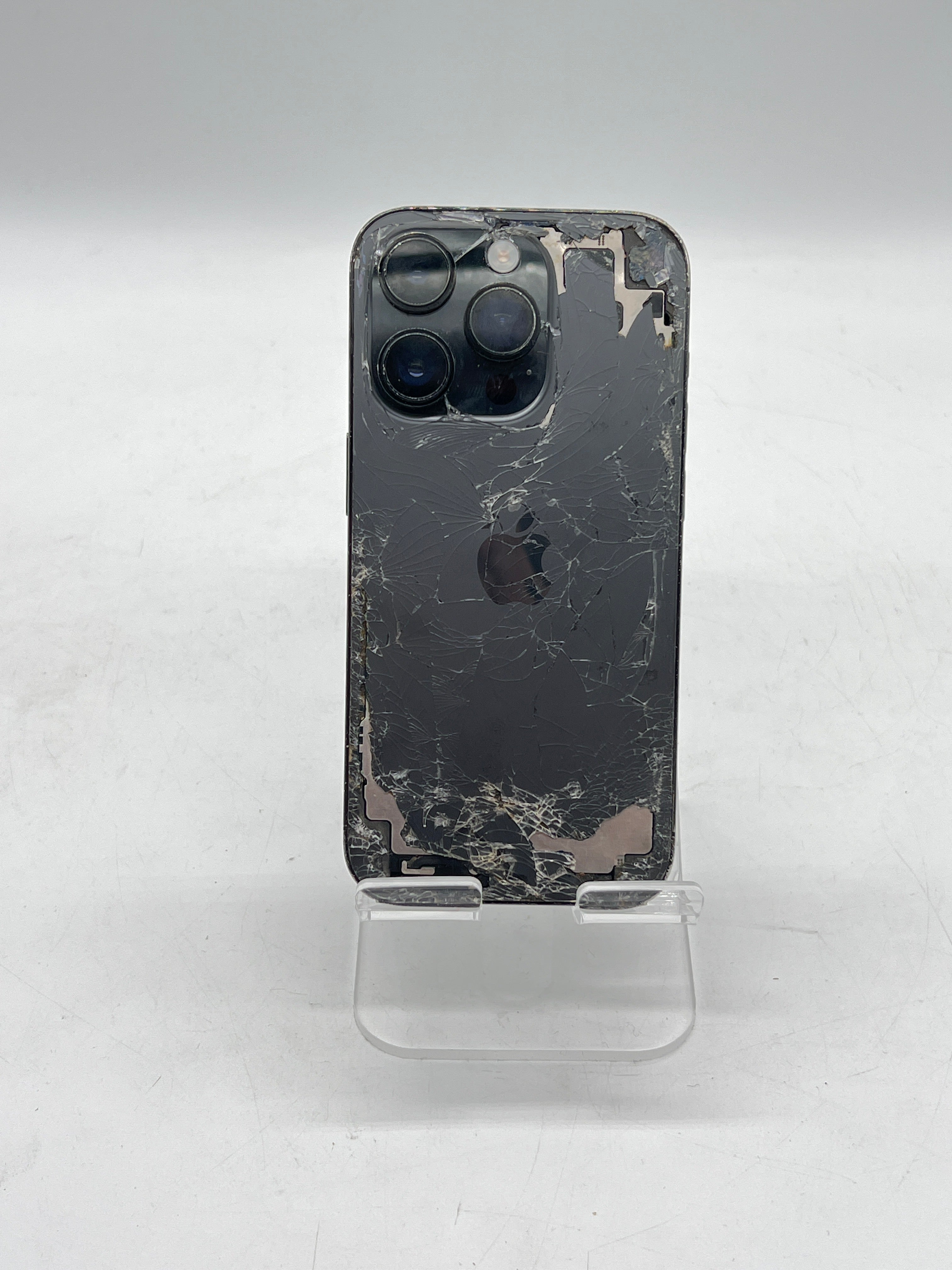 Apple iPhone 14 Pro 128 GB ATT Black - For Parts (Cracked back and LCD)