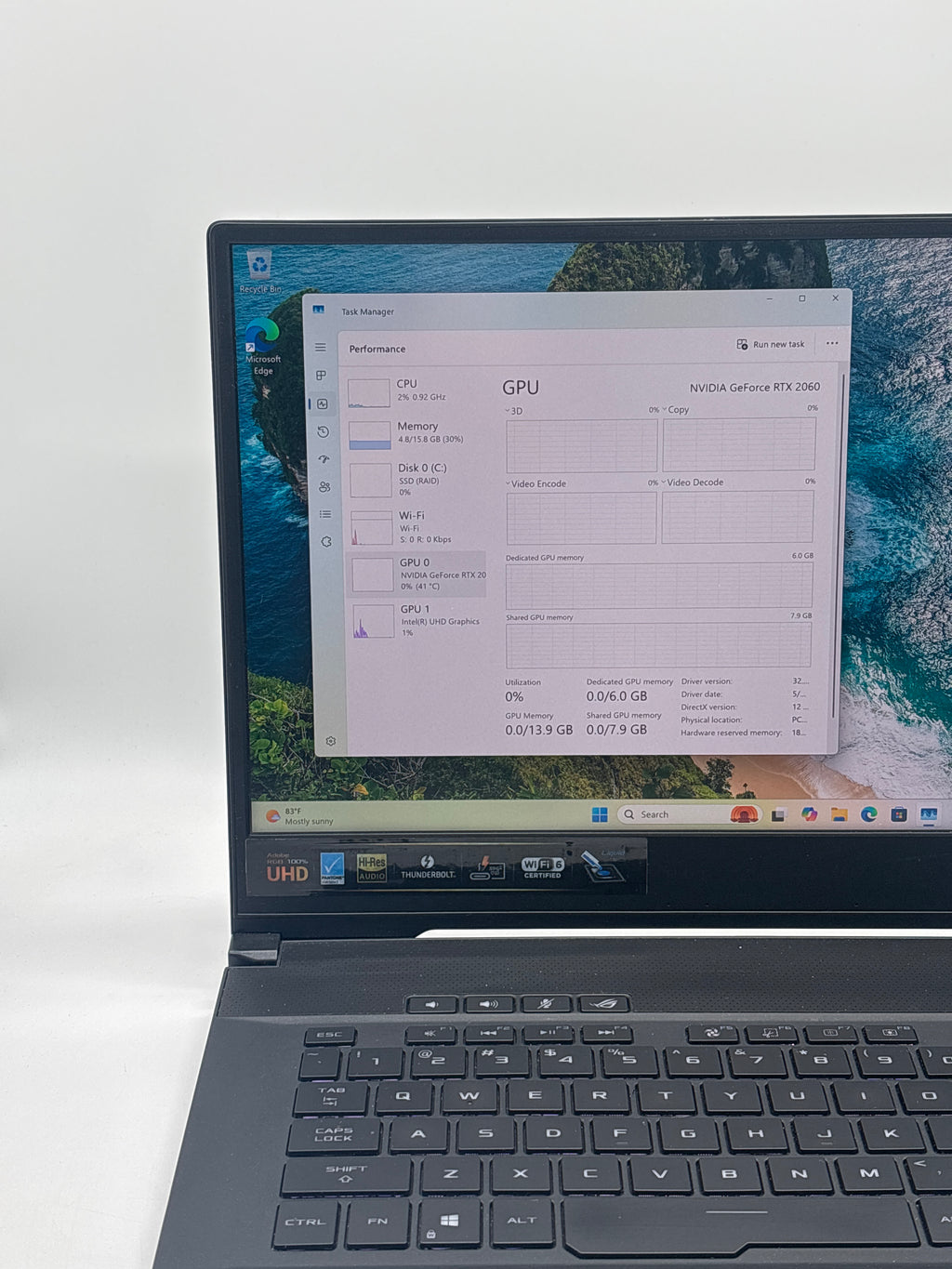 Asus GU502L i7-10750H 16GB RAM 1TB SSD RTX 2060