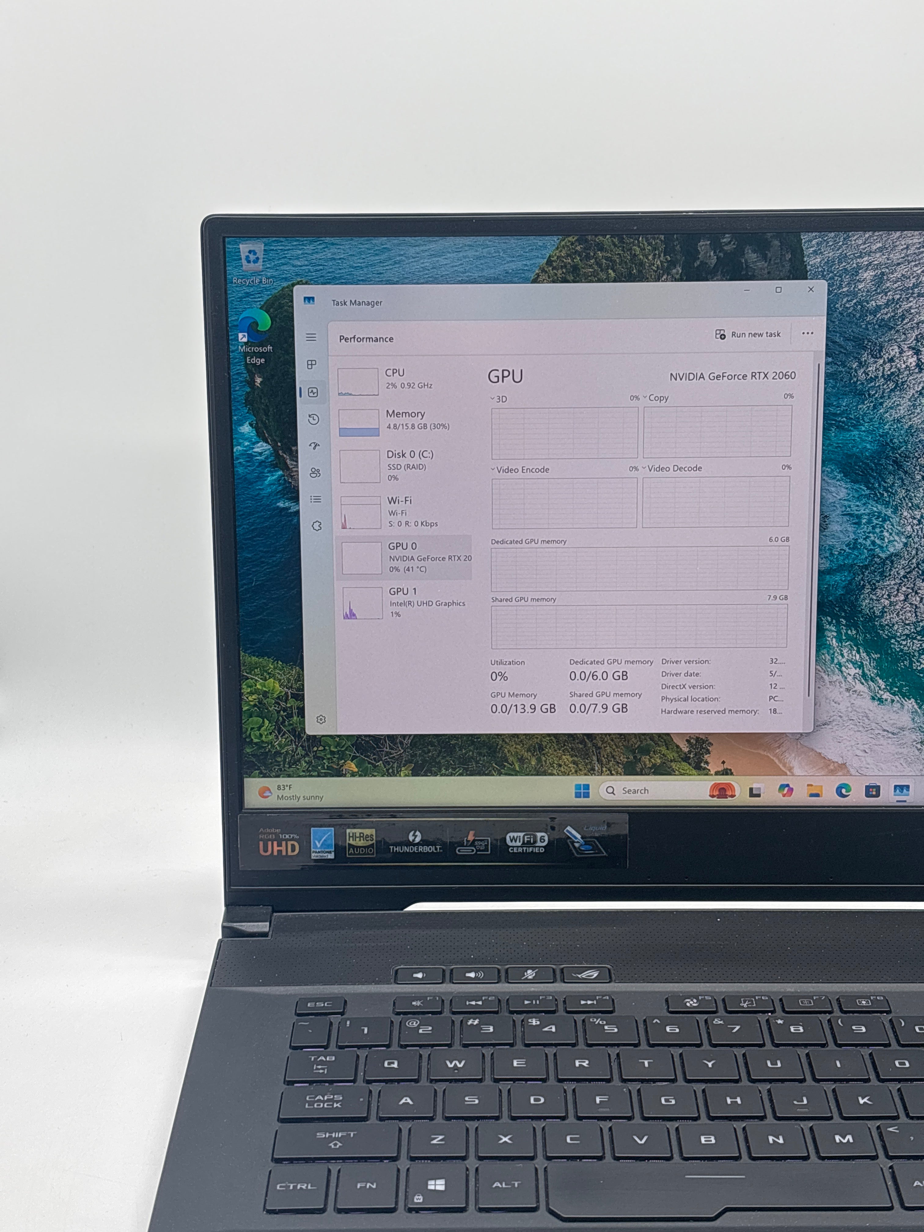 Asus GU502L i7-10750H 16GB RAM 1TB SSD RTX 2060