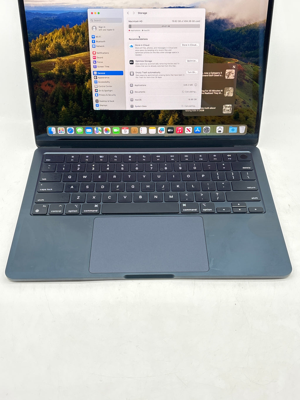 Apple MacBook Air 13in M3 A3113 8GB RAM 512GB SSD Midnight - Used