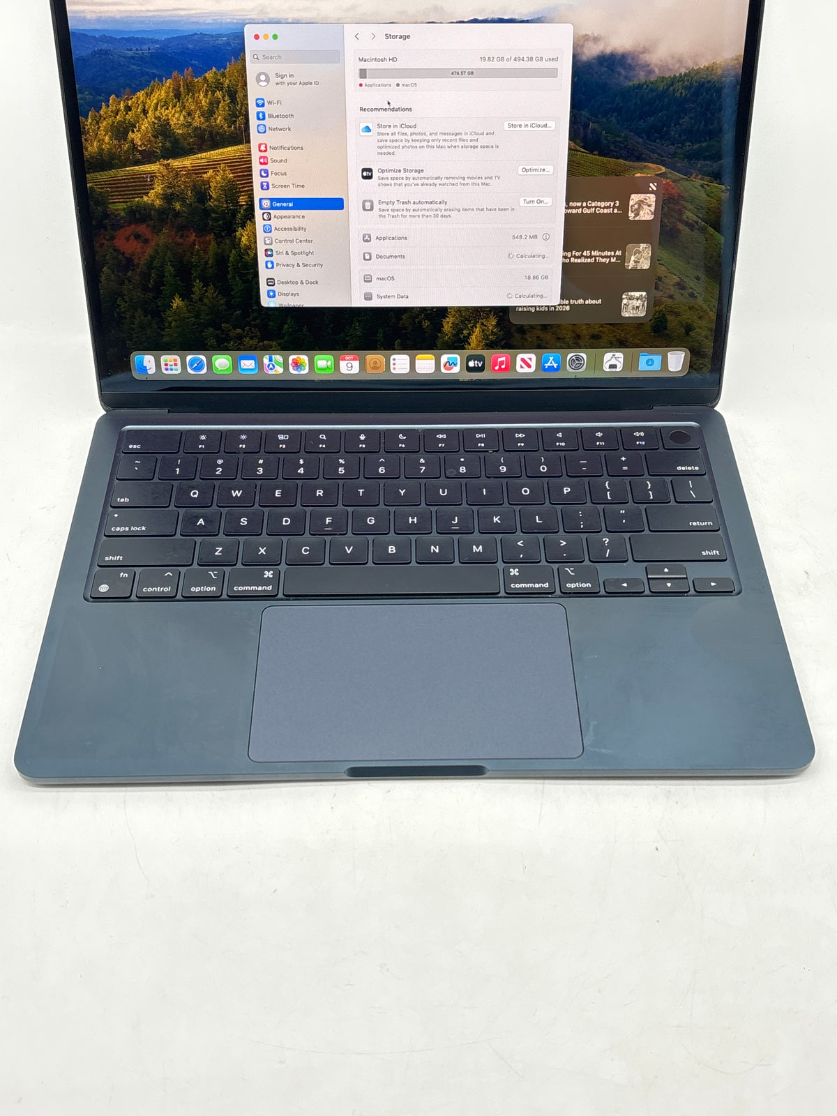 Apple MacBook Air 13in M3 A3113 8GB RAM 512GB SSD Midnight - Used
