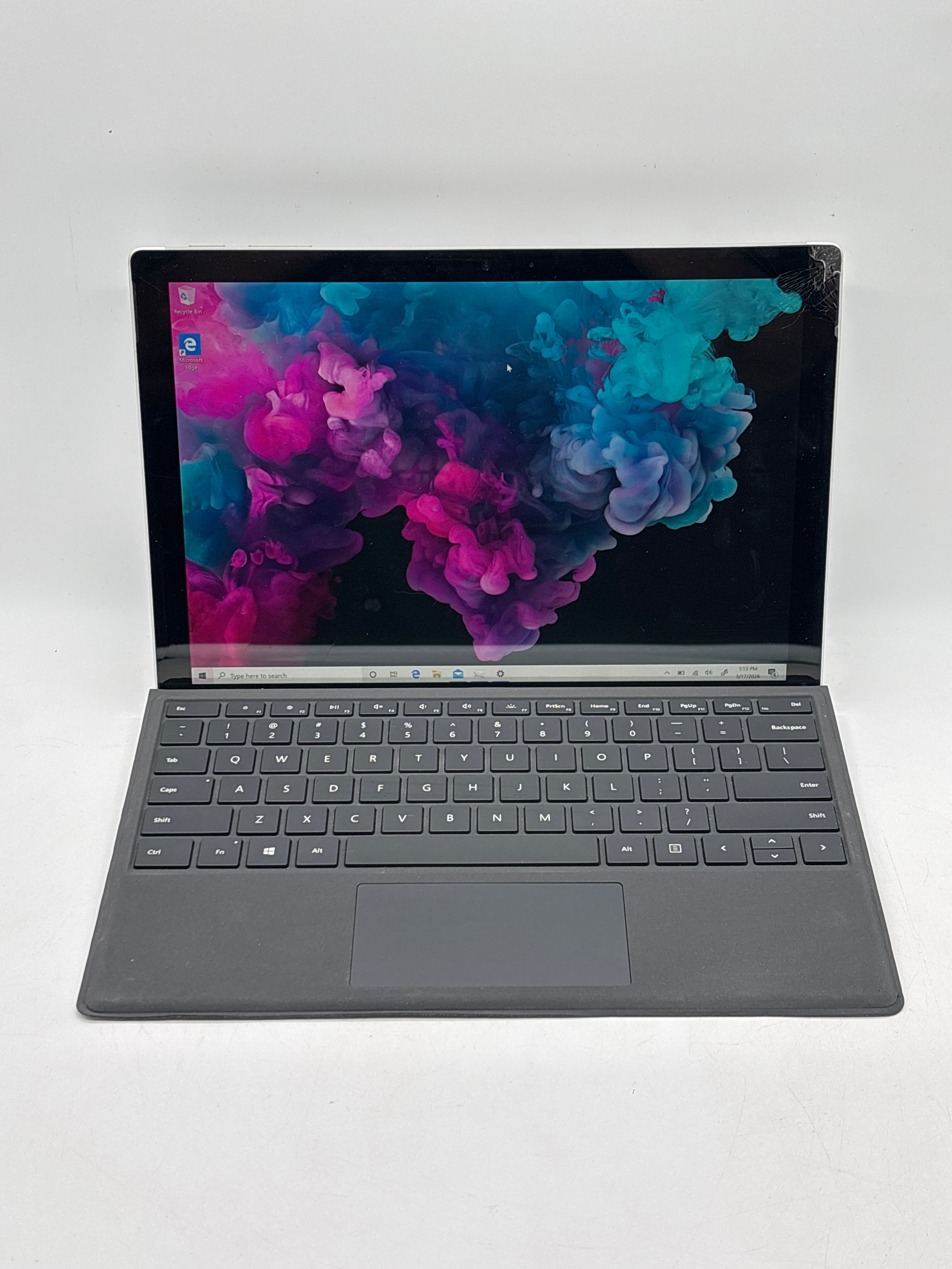 Microsoft Surface Pro 6 i5-8250U 8GB RAM 128GB SSD - For Parts (Cracked Screen)