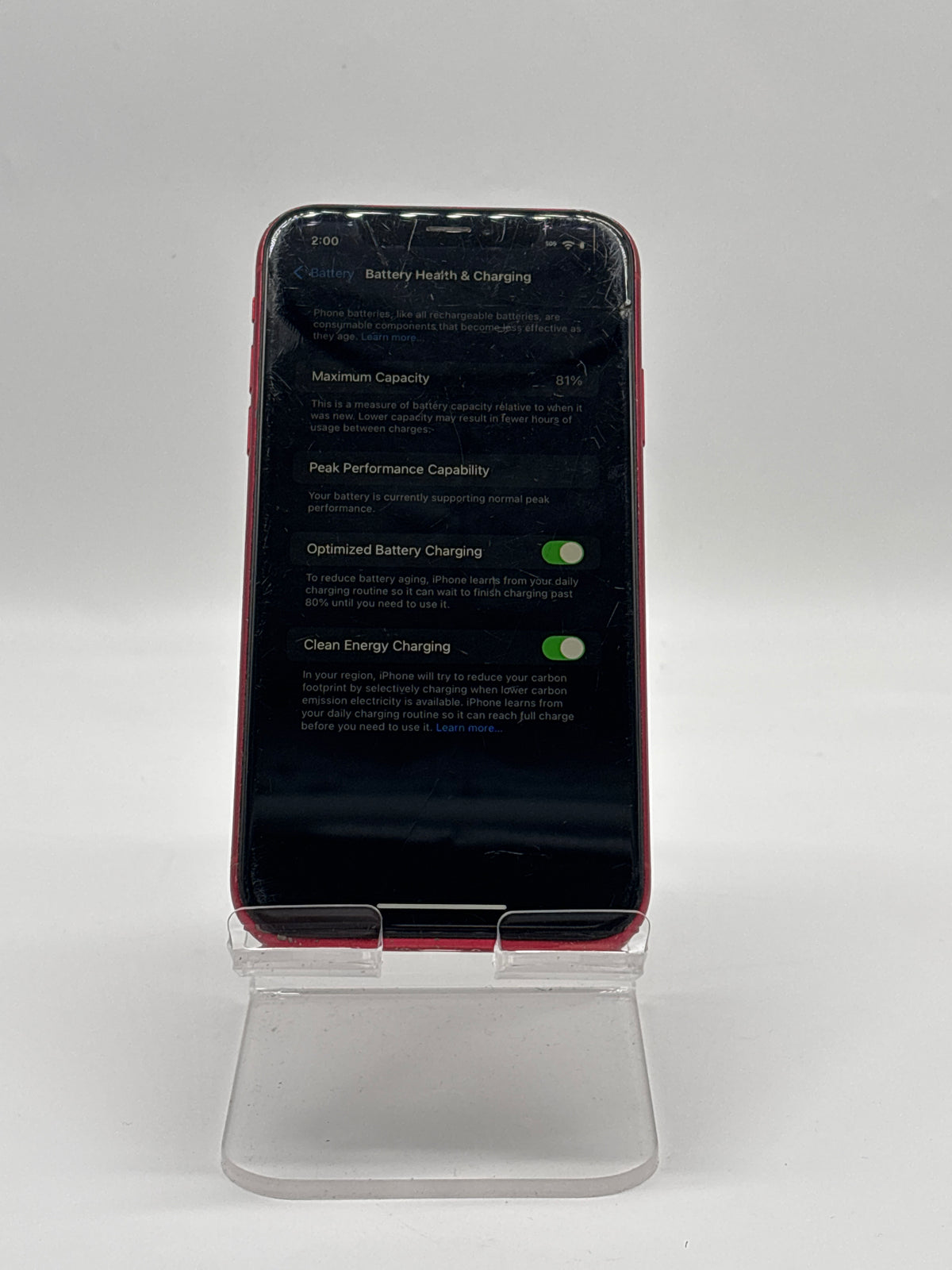 Apple iPhone XR 64GB Red A1984 Unlocked - Read