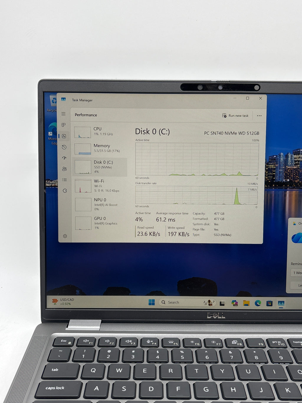 Dell Latitude 7450 14" Ultra 7 165U 32GB RAM 512GB SSD Gray - Used