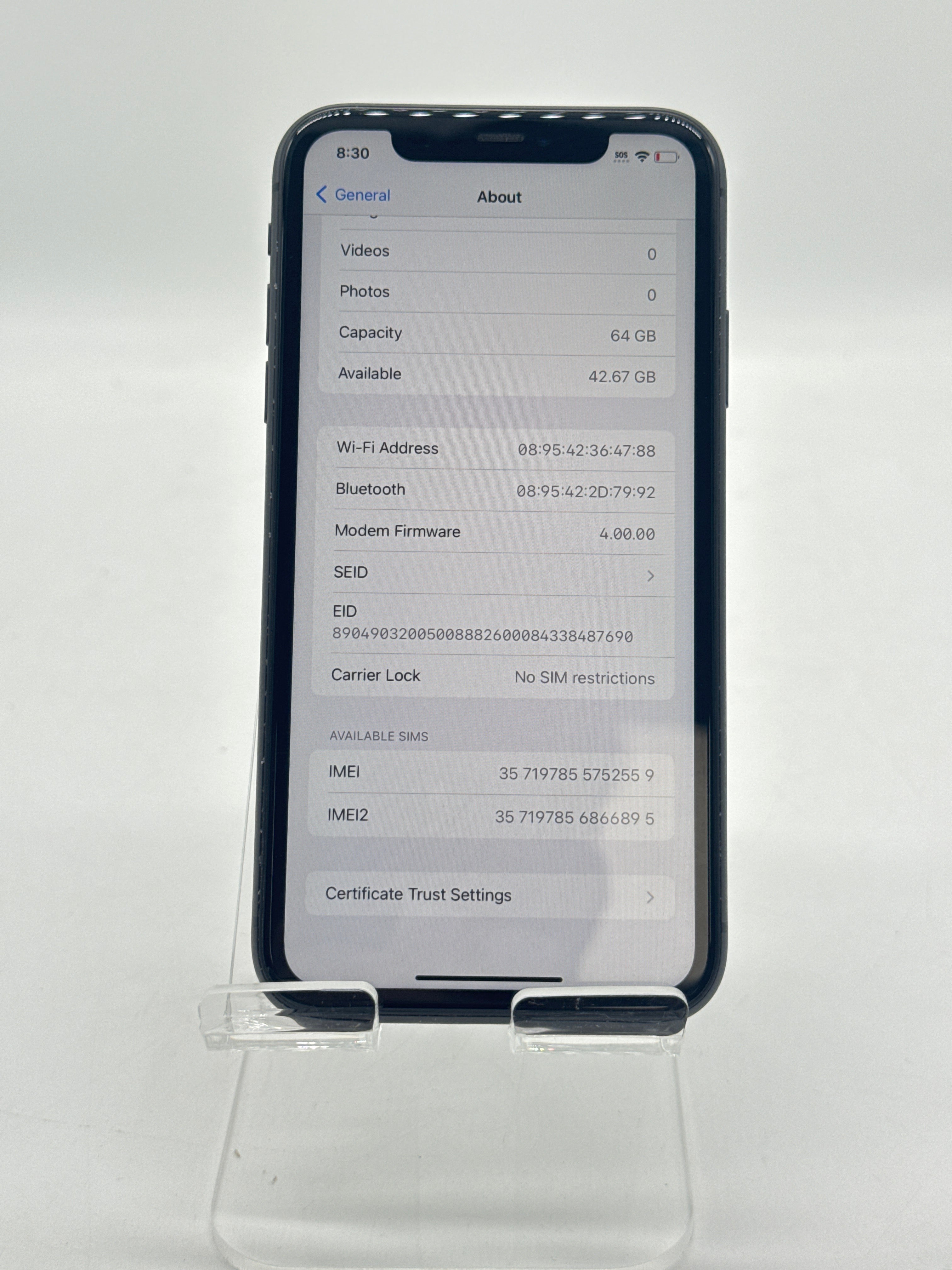 Apple iPhone 11 64GB Unlocked Grey - Used