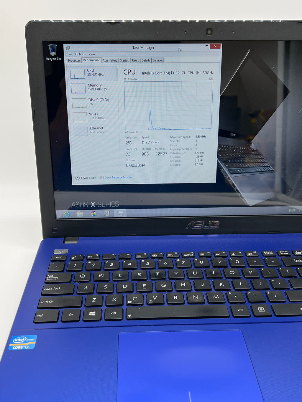 Asus KC550C 15.6 inch i5 3217U 8GB RAM 1TB Storage Laptop Blue Used
