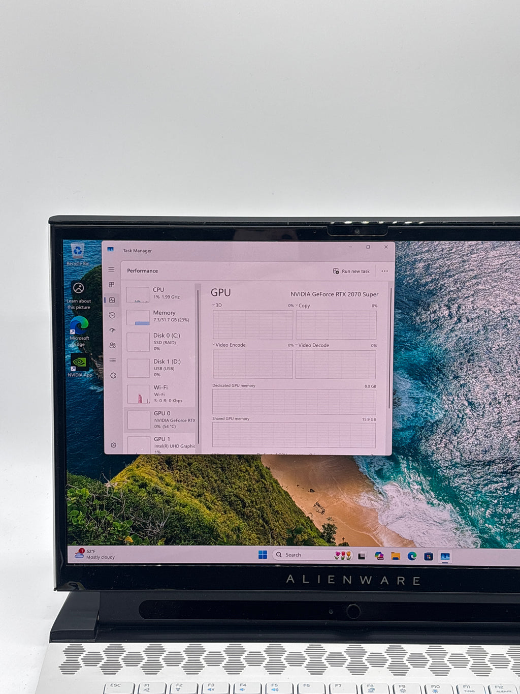 Dell Alienware M15 R3 15 inch Intel i7 10th Gen 32GB RAM 1TB SSD RTX 2070 Super