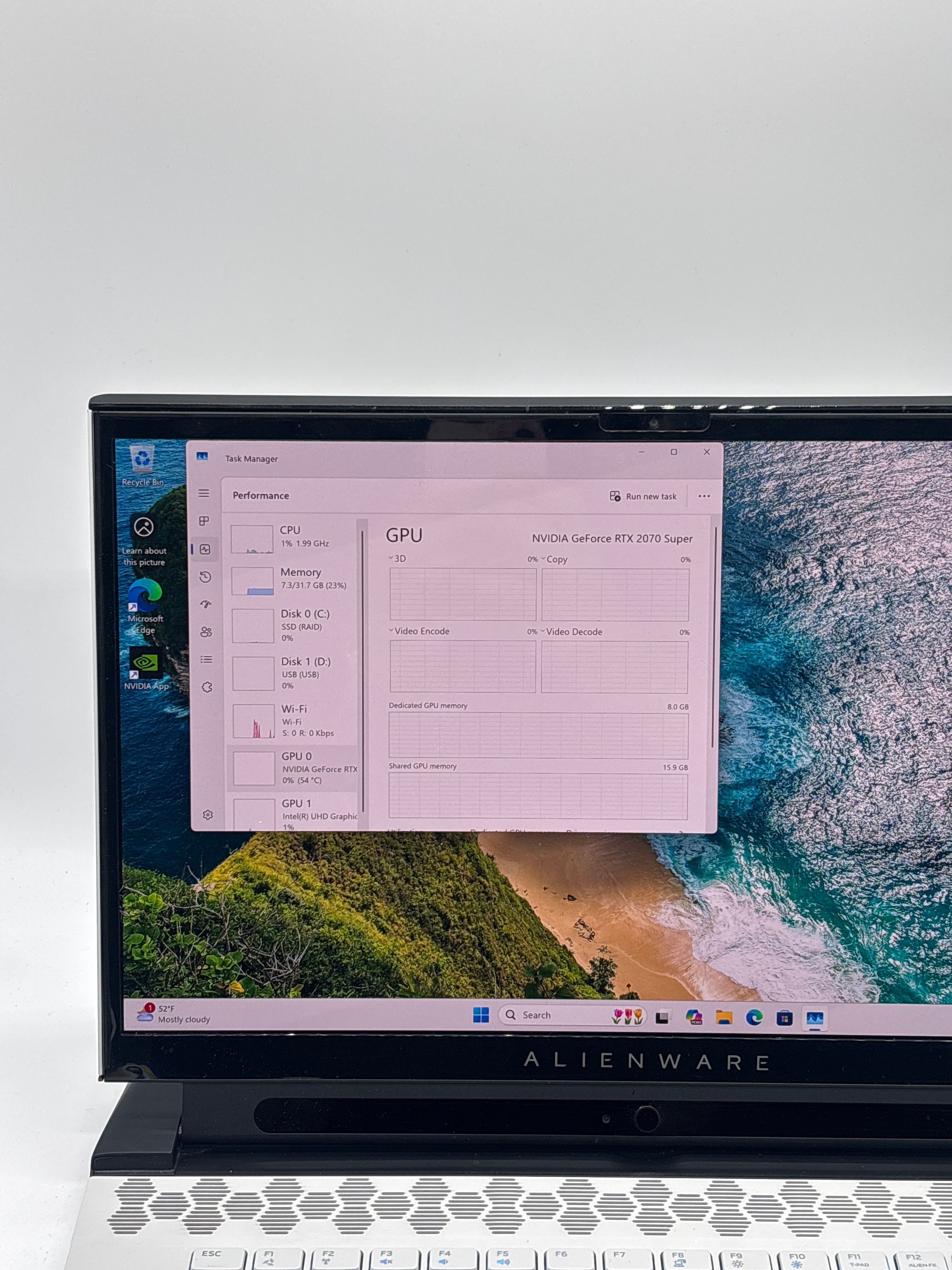 Dell Alienware M15 R3 15 inch Intel i7 10th Gen 32GB RAM 1TB SSD RTX 2070 Super
