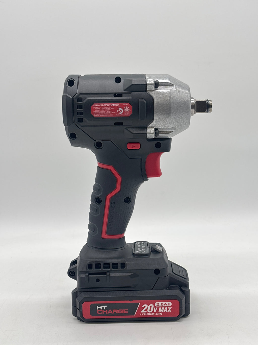 Hyper Tough 20V MAX 20 Volt 80046 Brushless 1/2" Impact Wrench - With Battery & Charger