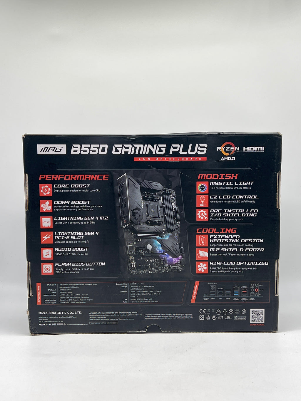 MSI MPG B550 Gaming Plus AM4 DDR4 ATX Motherboard - New in Box