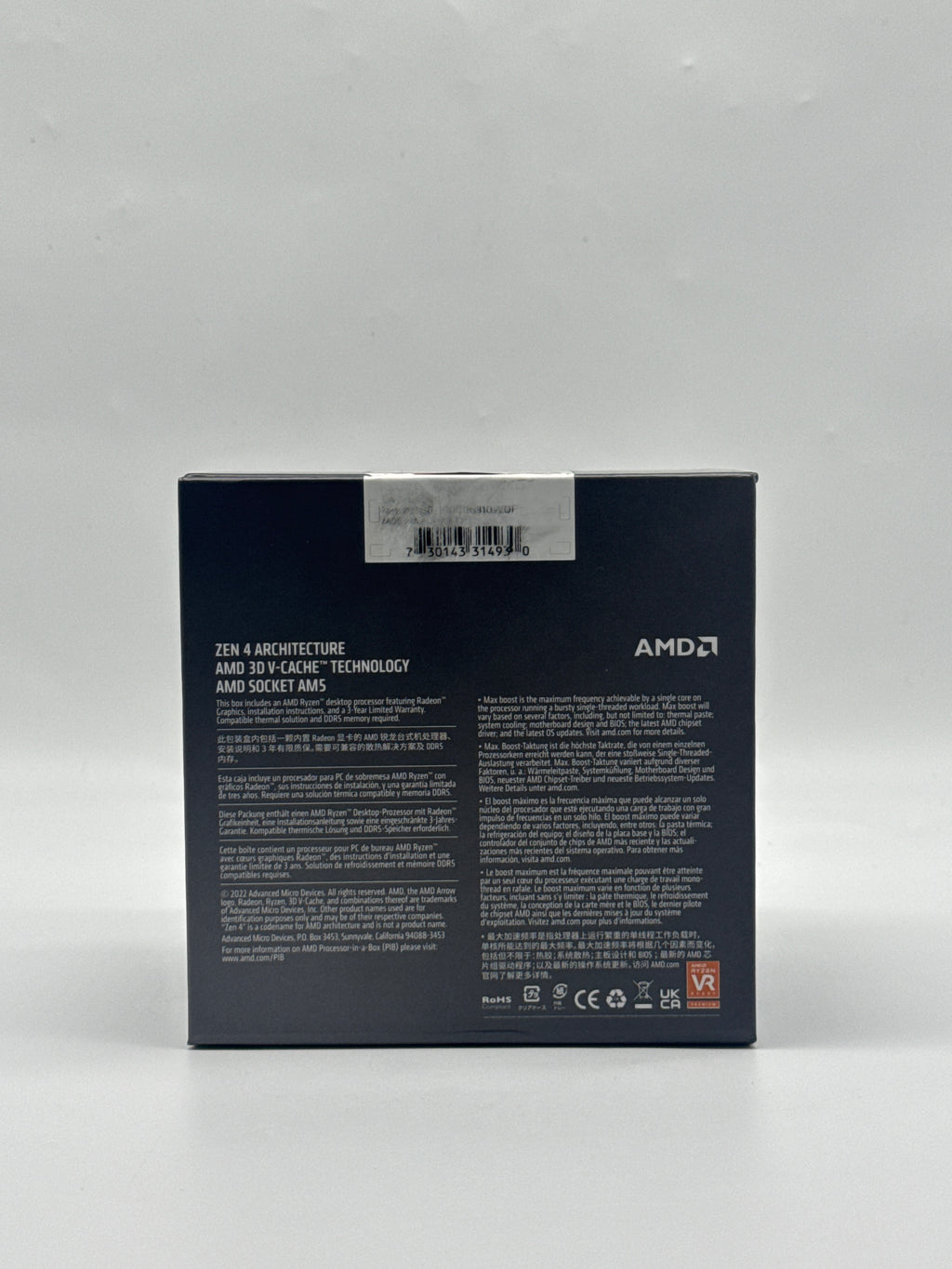 AMD Ryzen 7 7800X3D AM5 8-Core 16-Thread Processor - Open Box