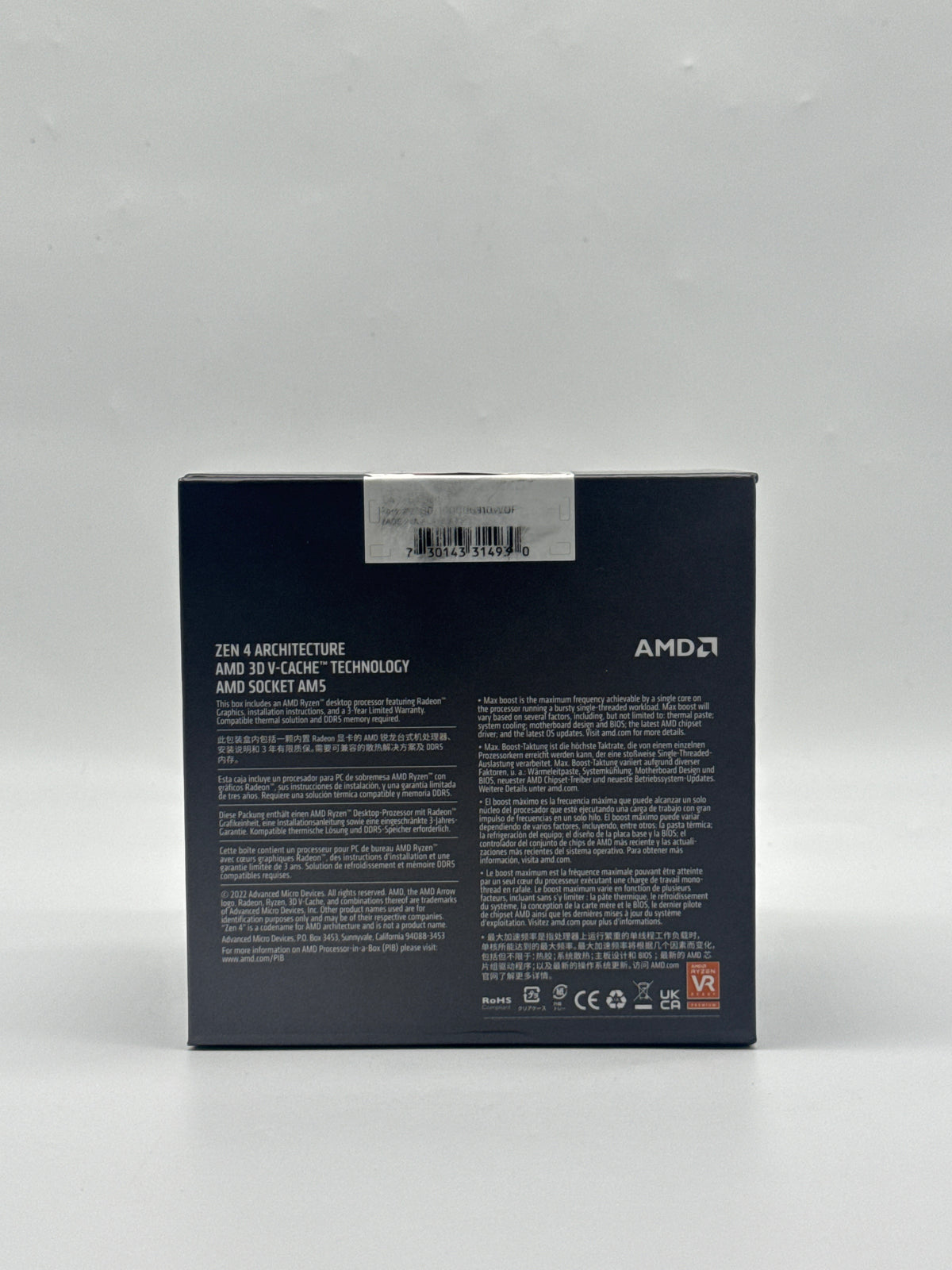 AMD Ryzen 7 7800X3D AM5 8-Core 16-Thread Processor - Open Box