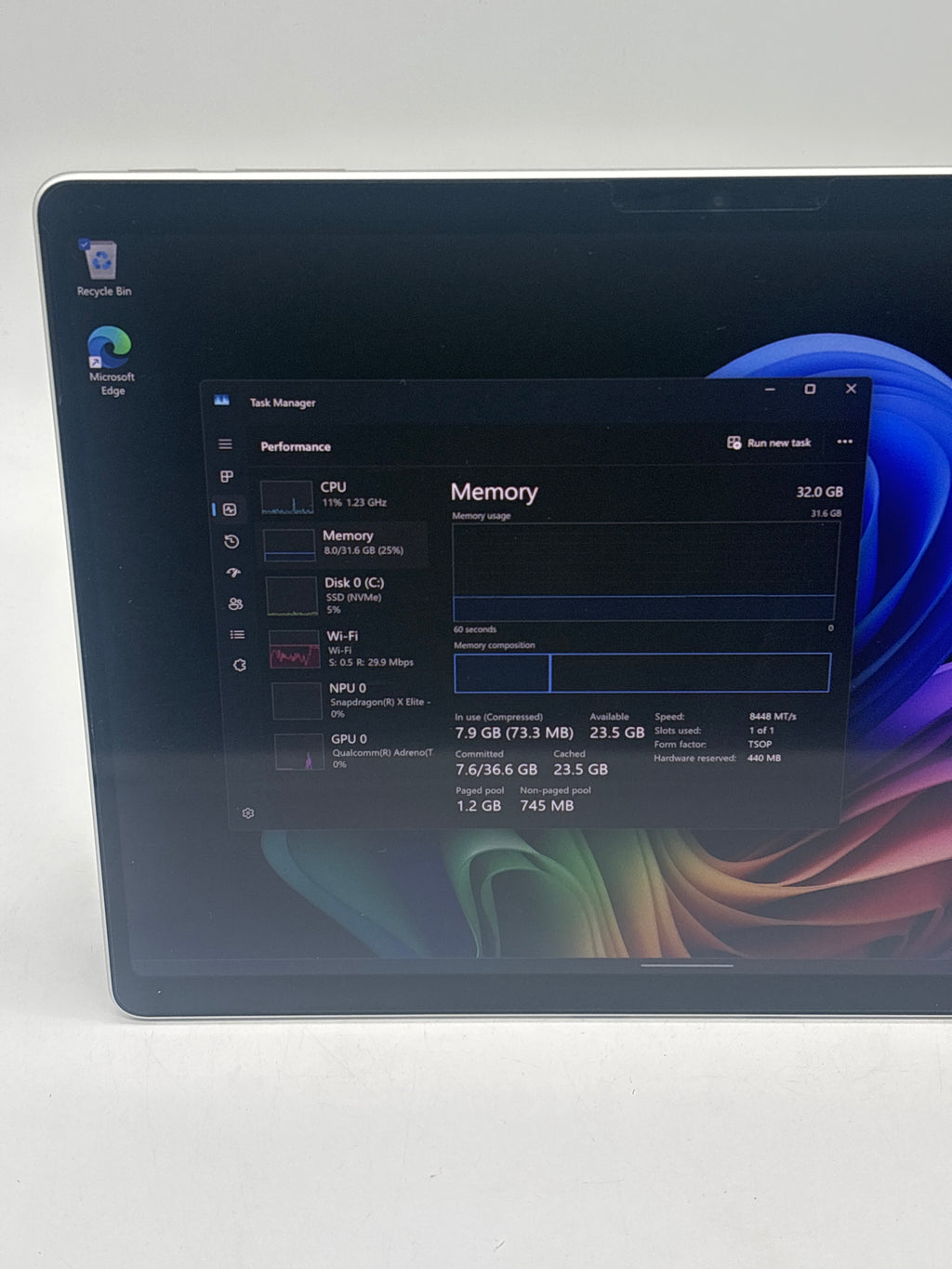 Microsoft 11th Edition 2076 Snapdragon X12 Core 32GB RAM 1TB SSD