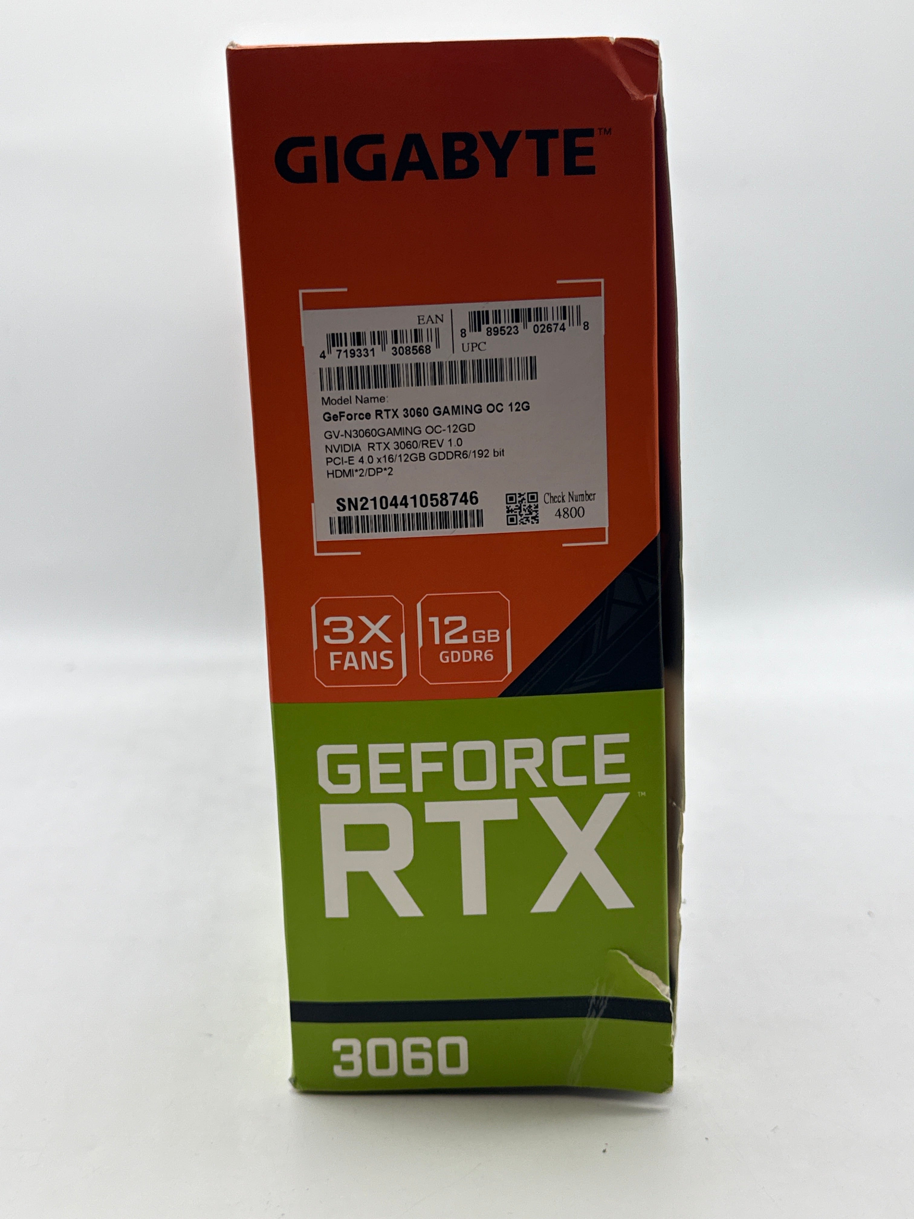 Gigabyte GeForce RTX 3060 OC 12GB GDDR6 Graphics Card - Used