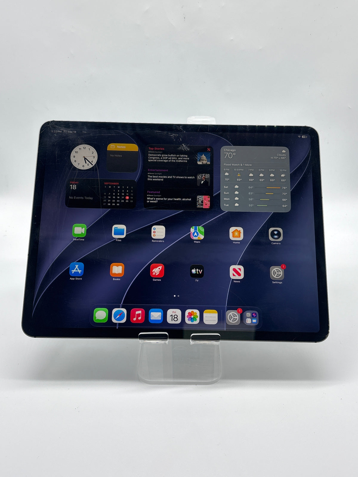 Apple iPad Pro 12.9" 4th Gen A2069 A12Z 6GB RAM 1TB Wi-Fi + Cellular - Cracked Screen