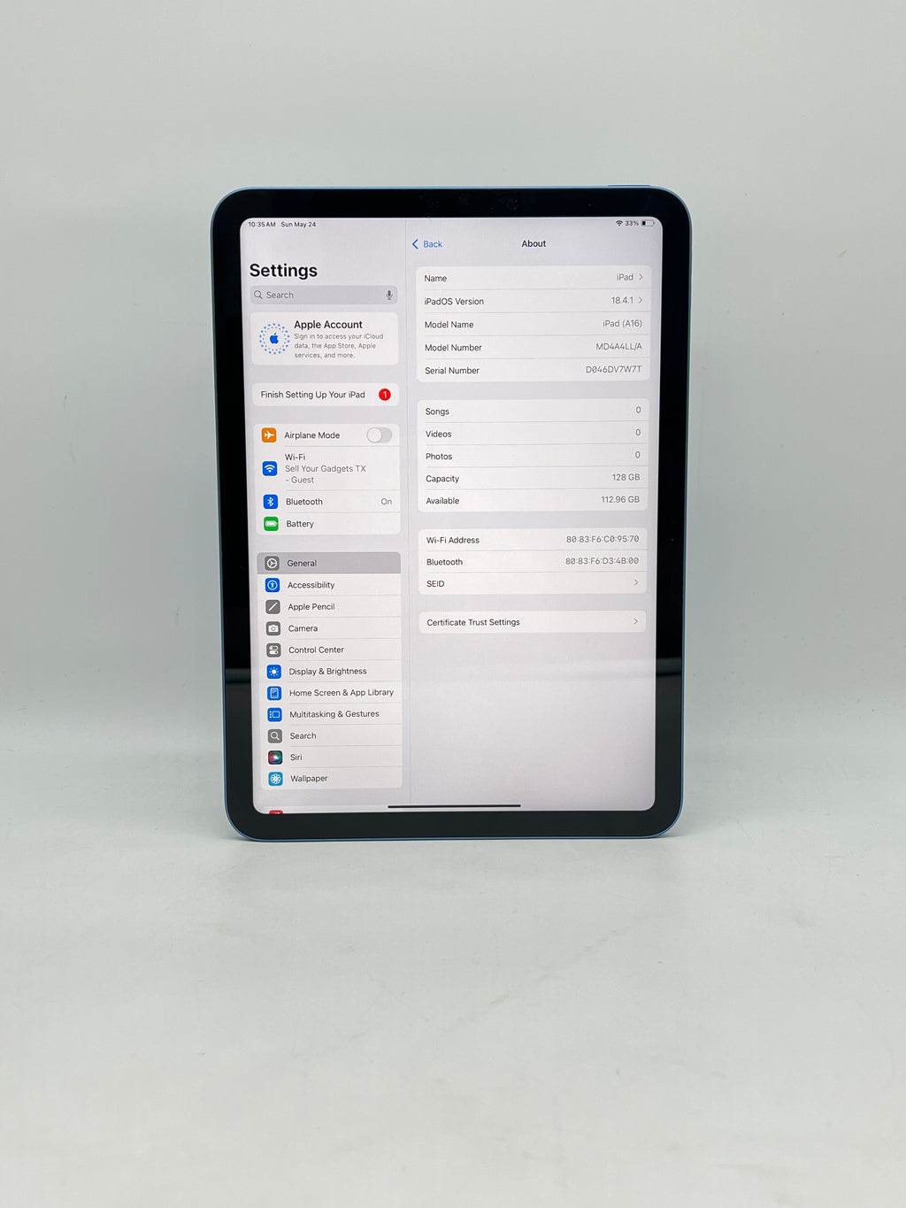 Apple iPad 11th Gen A16 128GB Wi-Fi Blue - Used