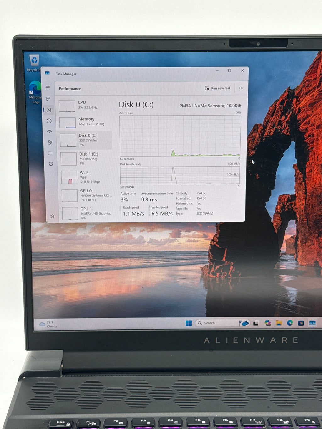 Dell Alienware M16 R1 i7-13700HX 64GB RAM 2TB SSD NVIDIA RTX 4070 - USED B