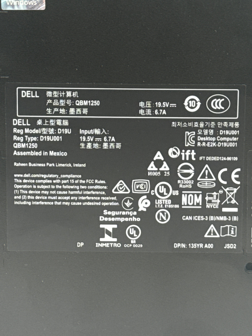 Dell Pro Micro Plus QBM1250 Ultra 5 245T 16GB RAM 256GB SSD
