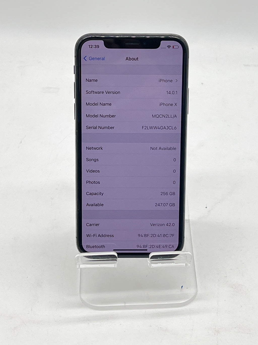 Apple iPhone X 256GB Black Unlocked Verizon Black - Used