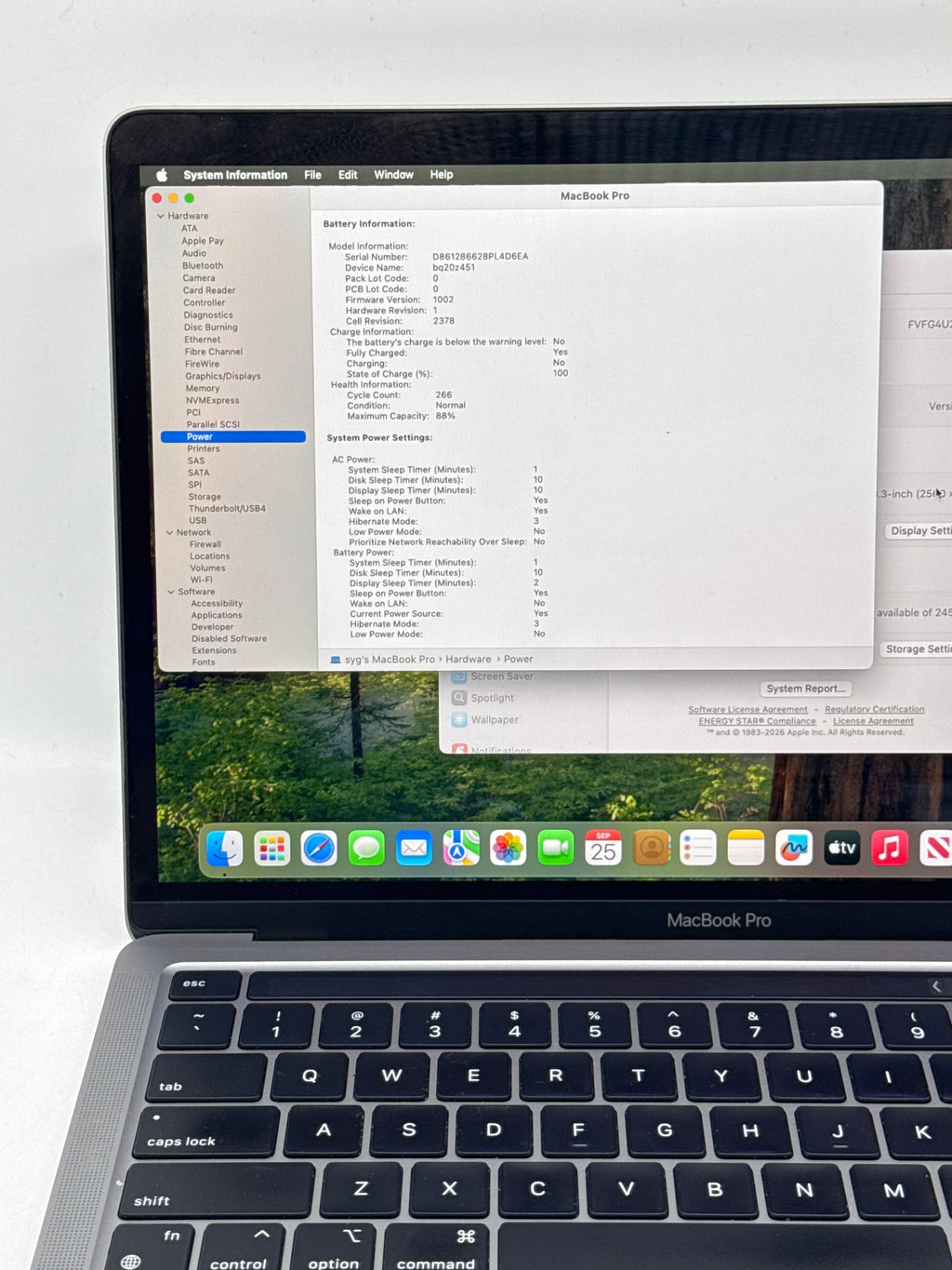 Apple MacBook Pro 13 Inch A2338 Apple M1 Chip 8GB RAM 256GB SSD - Used