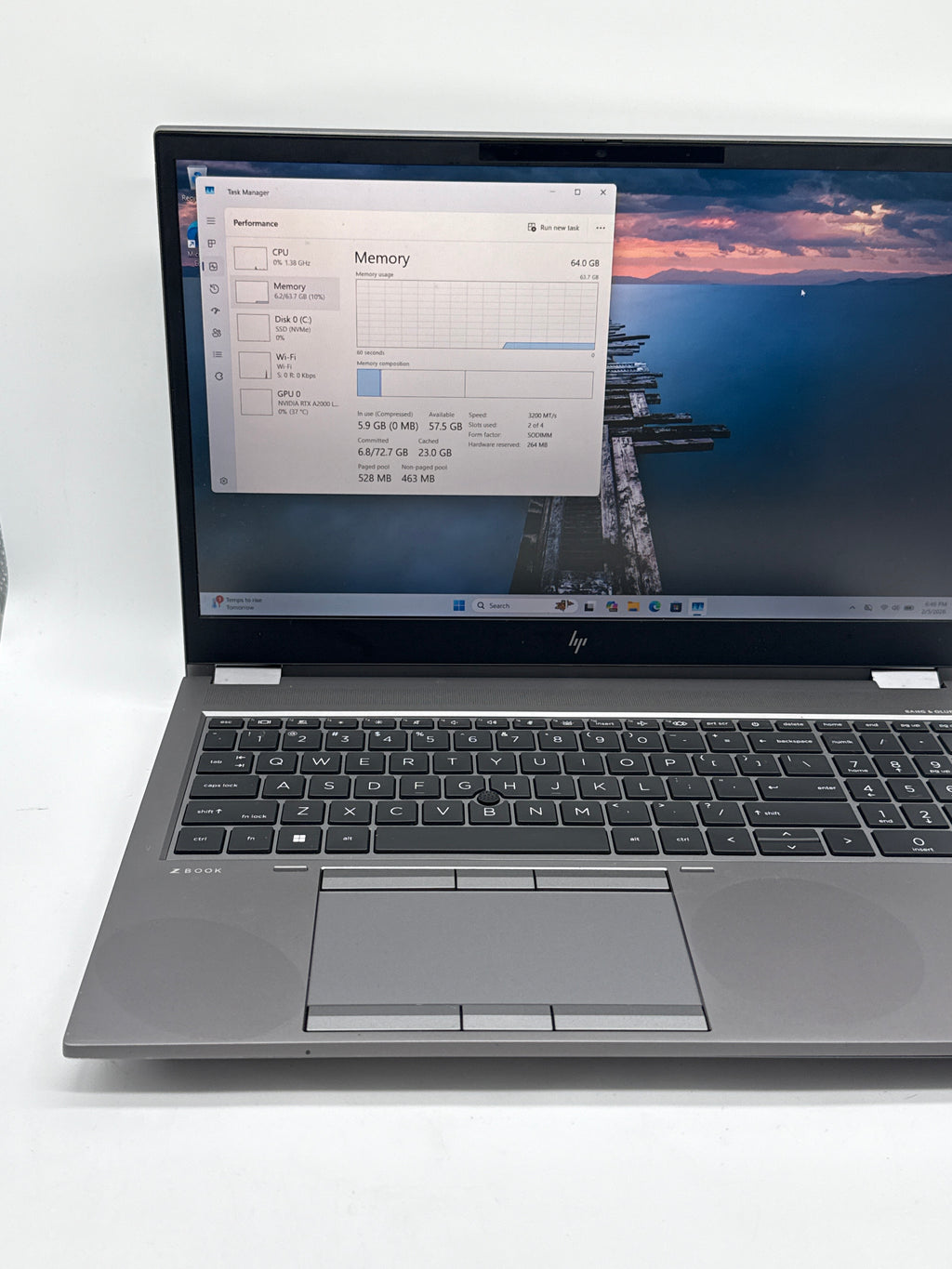 HP ZBook Fury G8 15.6" i9-11950H 64GB RAM 1TB SSD RTX A2000 - BIOS Locked