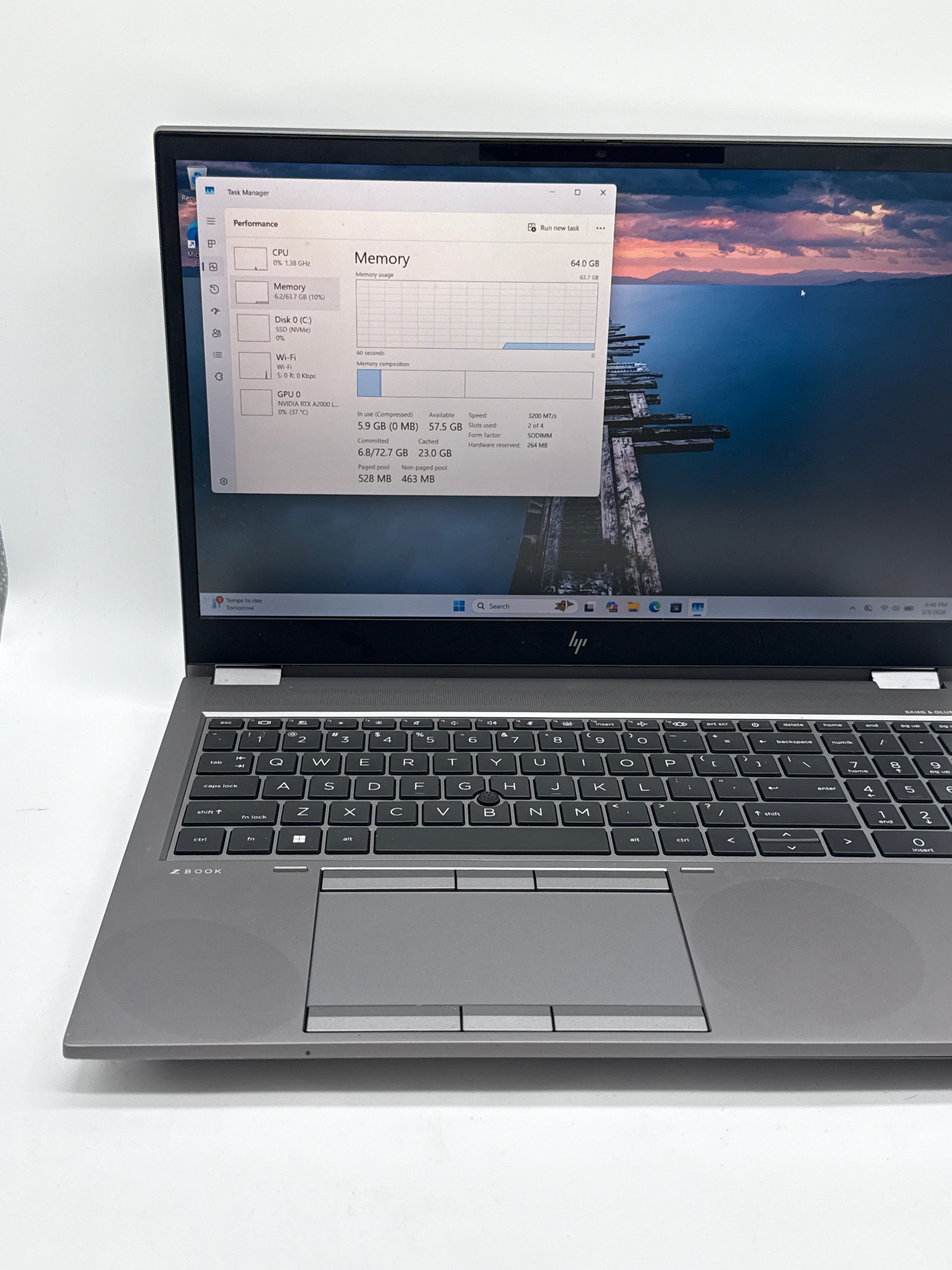 HP ZBook Fury G8 15.6" i9-11950H 64GB RAM 1TB SSD RTX A2000 - BIOS Locked