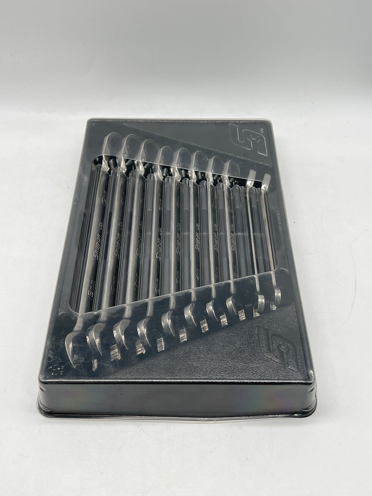 Snap-On SOXRRM710A 10-Piece 10-19mm Reversible Metric Ratcheting Wrench Set Silver - Used