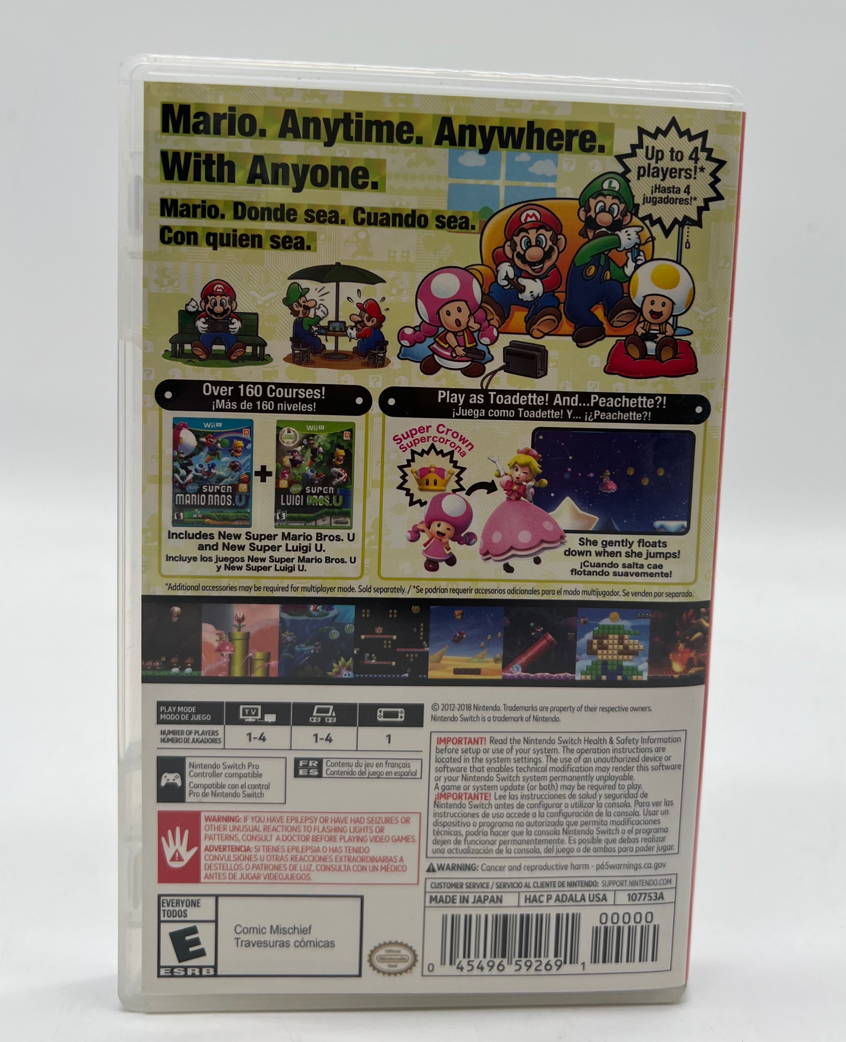 Super Mario Bros U Deluxe PAL Nintendo Switch Game with Box - Used