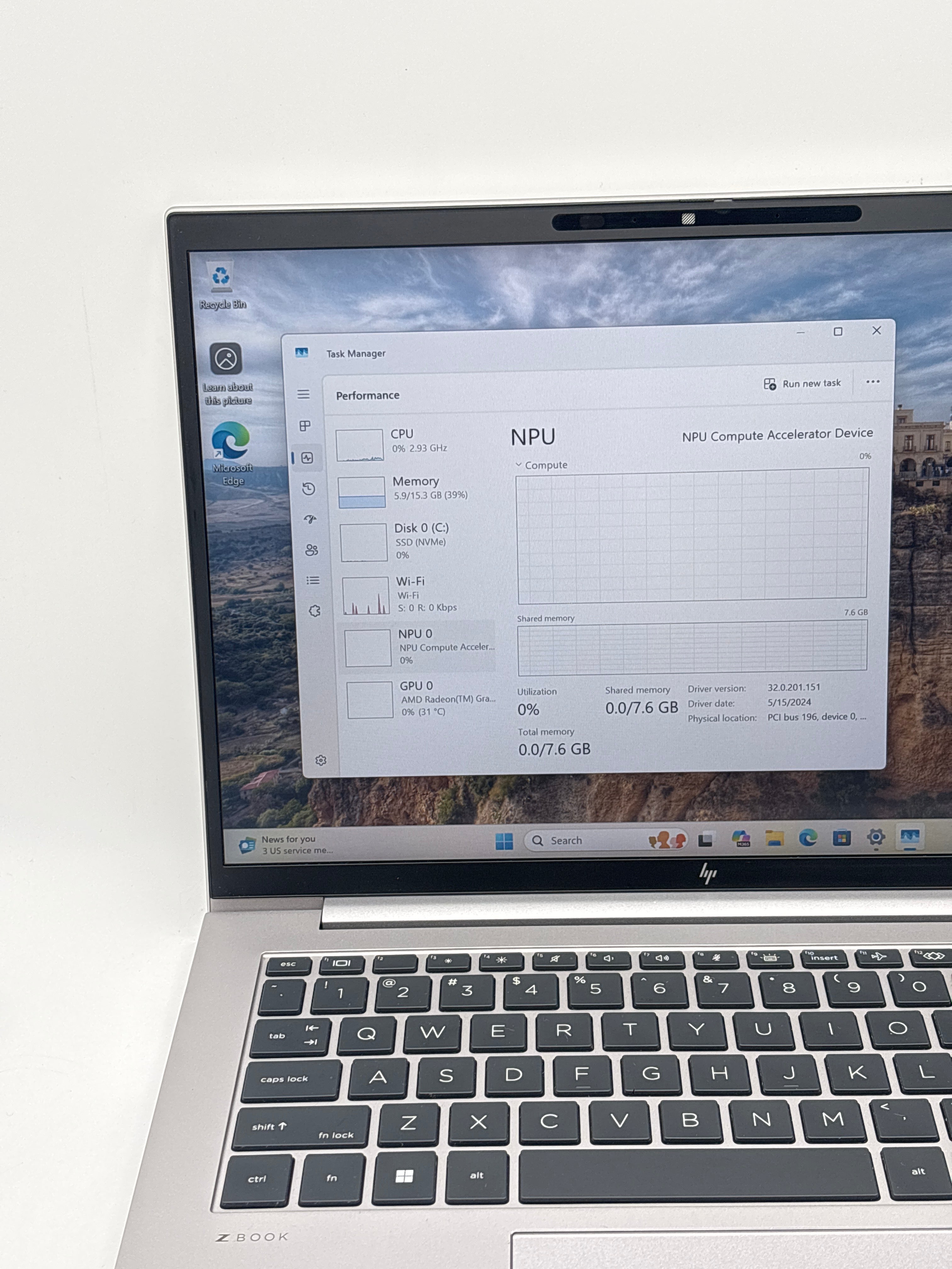 HP ZBook Firefly 14 G11 Ryzen 5 Pro 8640HS 16GB RAM 256GB SSD