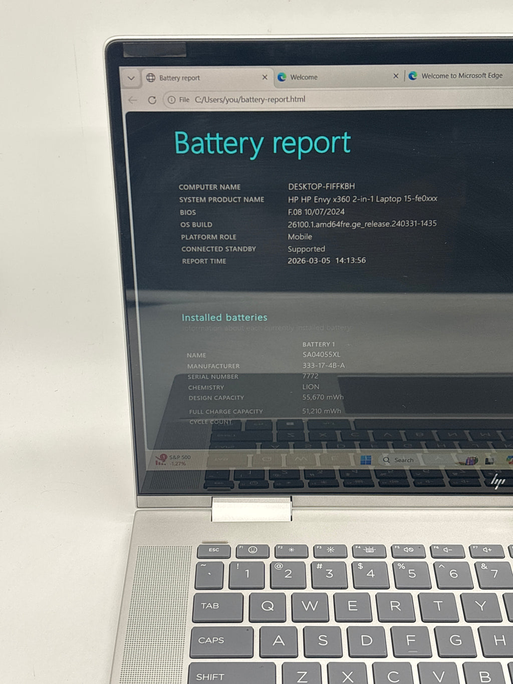 HP Envy x360 15-fe0097nr i7-1355U 16GB RAM 1TB SSD